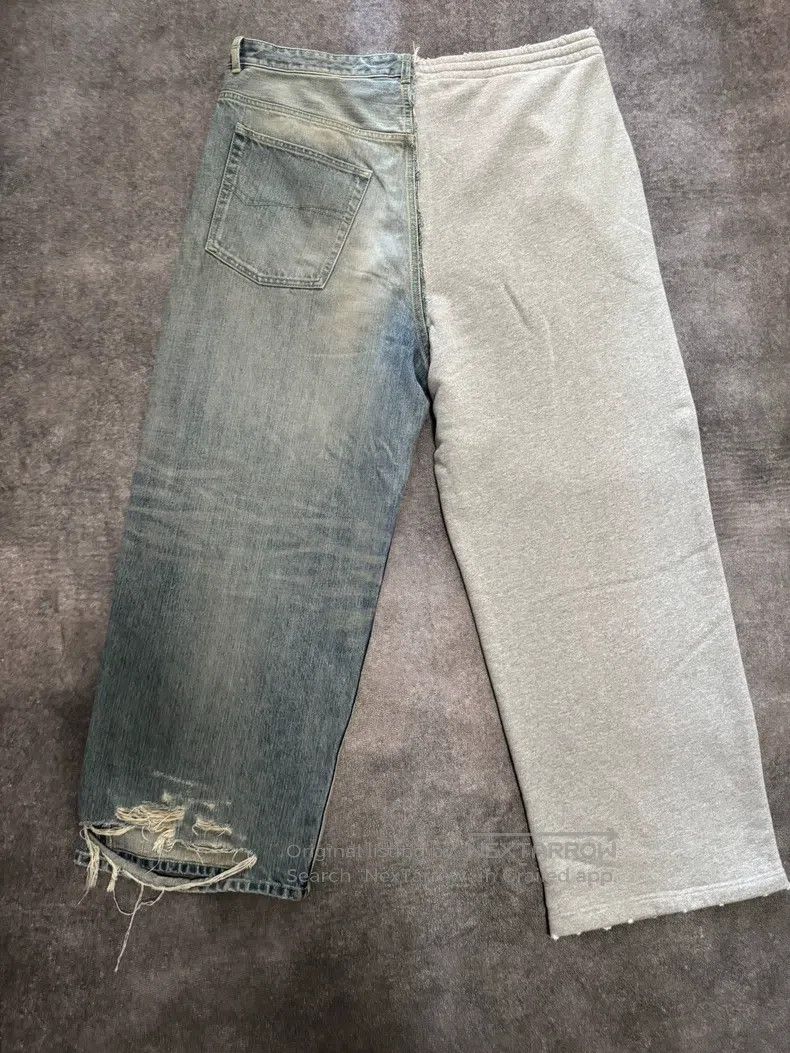Other Balenciaga size S Patchwork Denim Pants Size US 27 - 2 Thumbnail