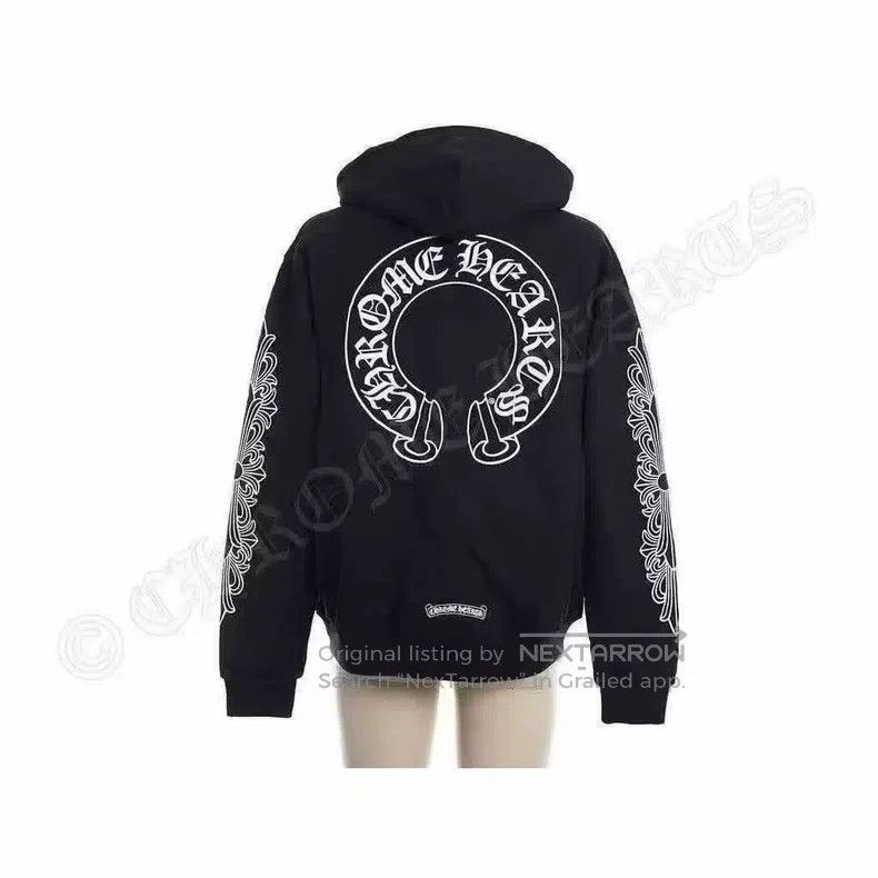 Chrome Hearts CHROME HEARTS Size L Waffle-lined hoodie with black vine fl Size US L / EU 52-54 / 3 - 2 Thumbnail
