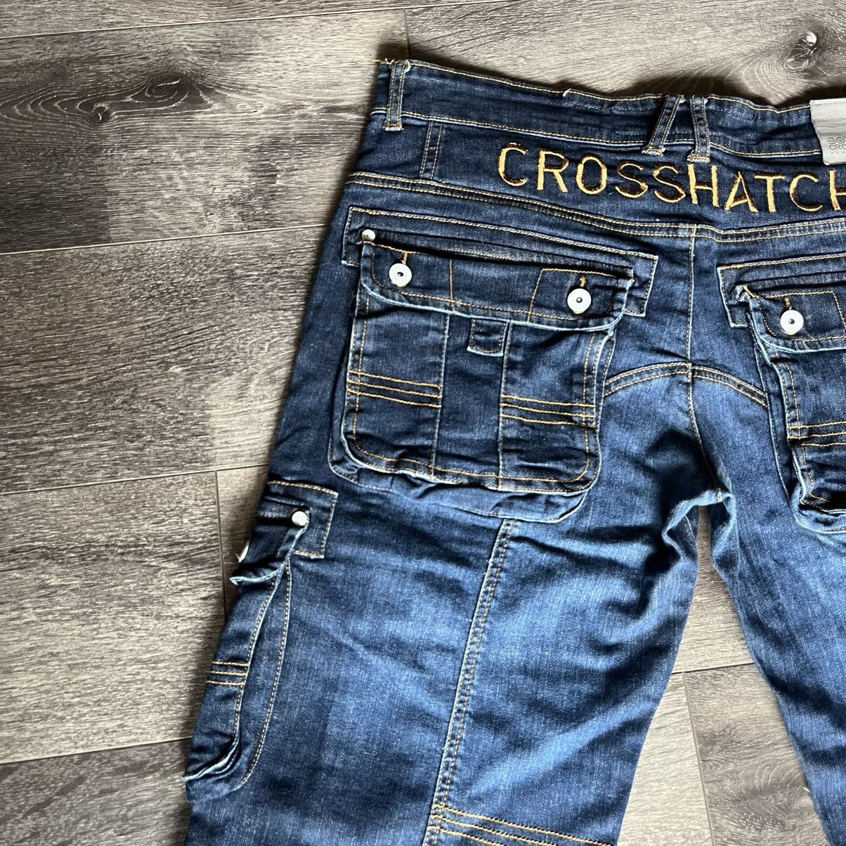 Vintage Vintage Y2K Crosshatch Logo Baggy Cargo Denim Jean Shorts 34 Size US 34 / EU 50 - 3 Thumbnail