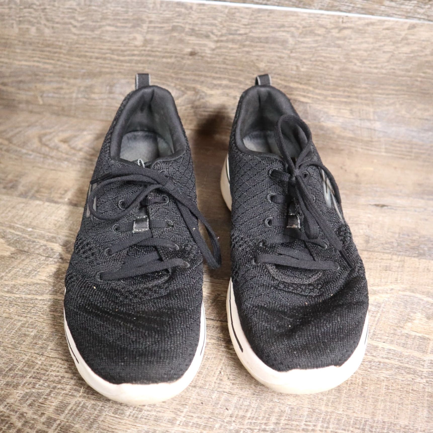 SKECHERS Skechers 124403 Fabric Low & Mid Tops Lace Up Walking Black Size 8 Size ONE SIZE - 3 Thumbnail