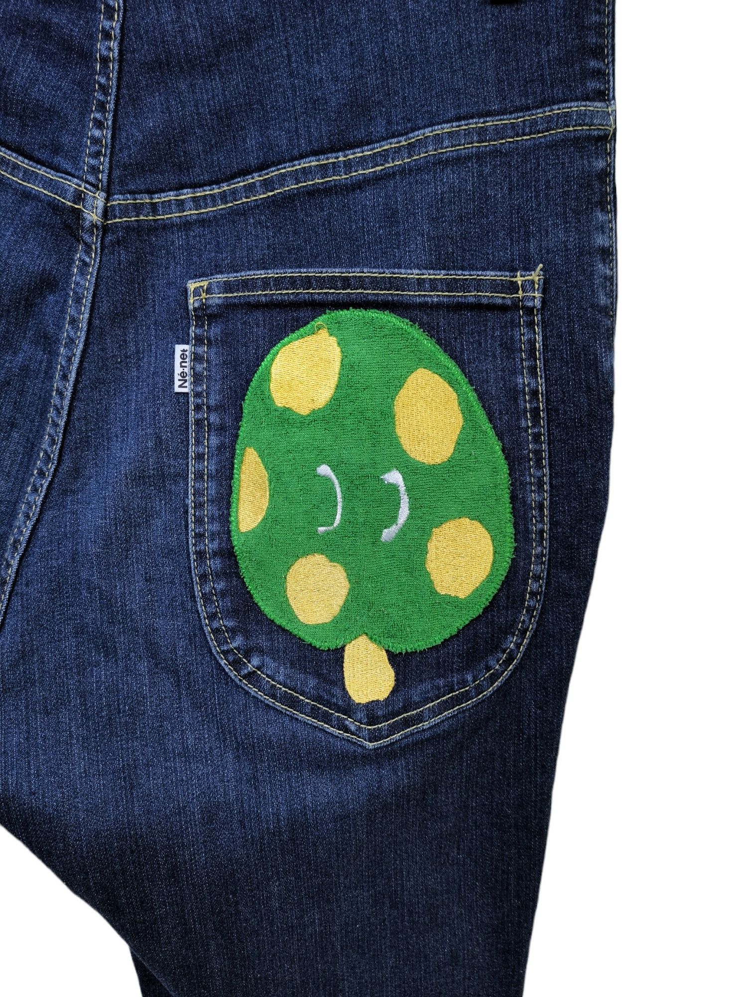 Issey Miyake × Ne-Net NE-NET ISSEY MIYAKE DROP CROTCH JEANS EMBROIDERY DESIGN RARE Size US 29 - 9 Thumbnail