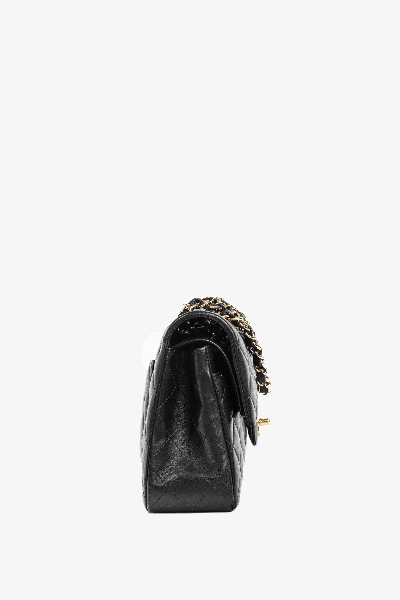 Chanel Chanel Small Classic Black Lambskin Quilted Double Flap Bag Size ONE SIZE - 3 Thumbnail