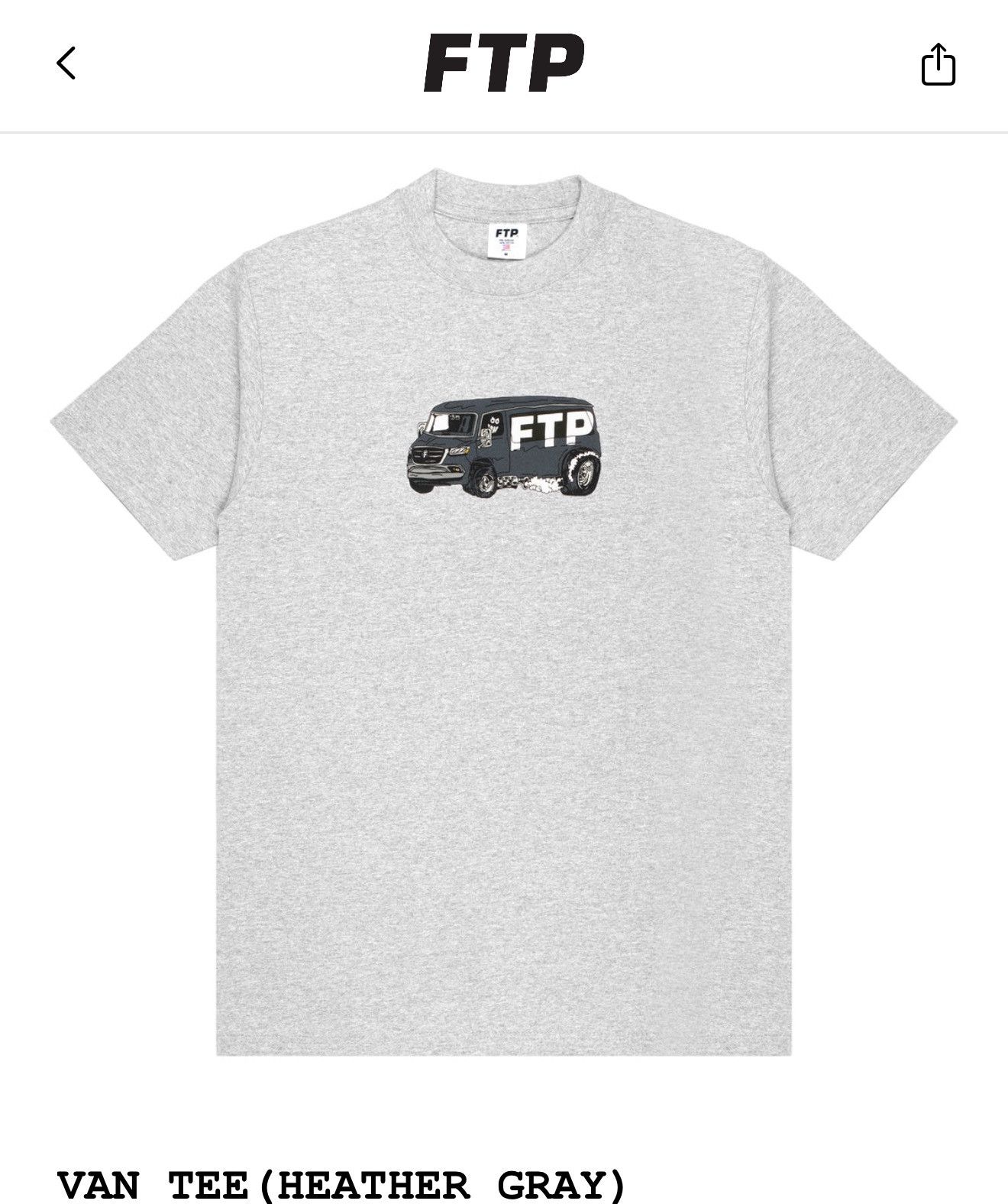 Fuck The Population FTP VAN TEE (Gray) (Medium) Size US M / EU 48-50 / 2 - 1 Thumbnail