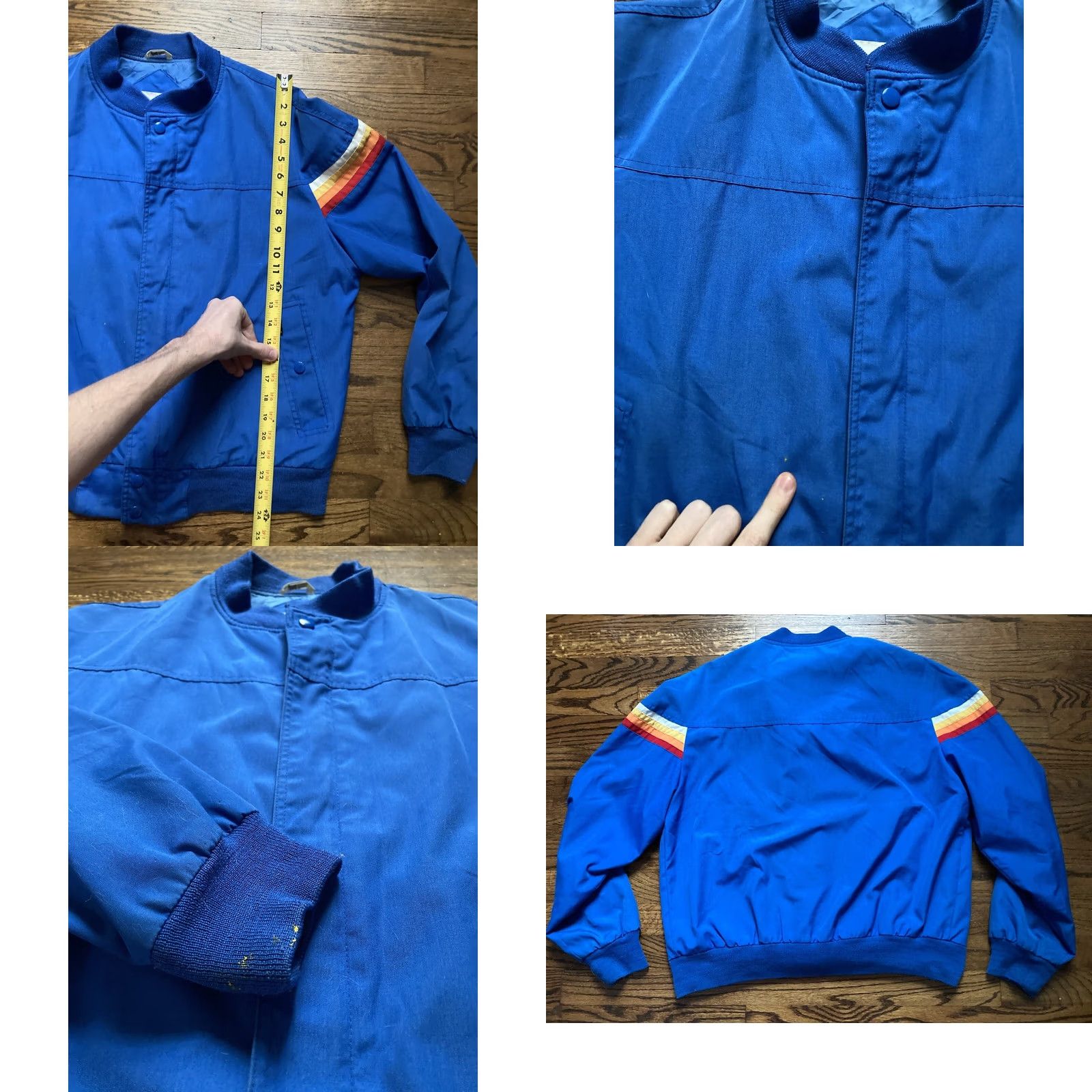 Etro VINTAGE Pacific Trail Windbreaker Jacket Mens L Blue Full Zip Stripe Outdoor Sports Travel Nylon Regular Man/ Mens Size US L / EU 52-54 / 3 - 8 Thumbnail