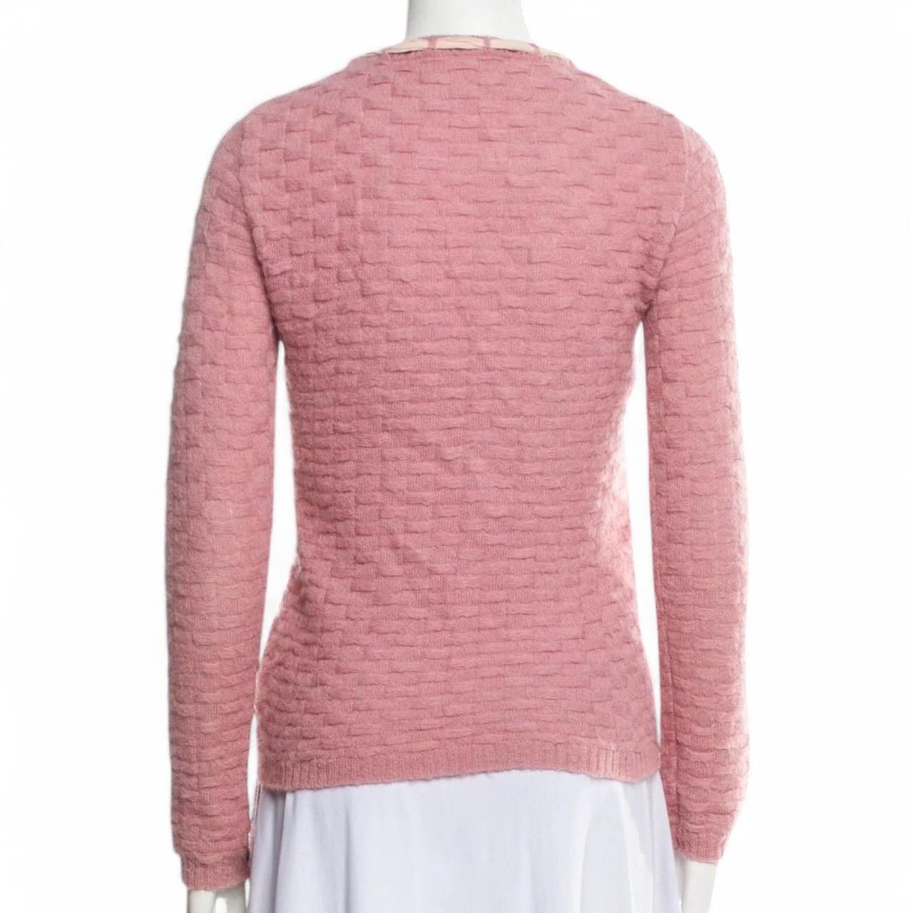 Moschino Archive Rare Moschino Alpaca Silk Pink Cardigan Runway 94’ Size M / US 6-8 / IT 42-44 - 8 Thumbnail