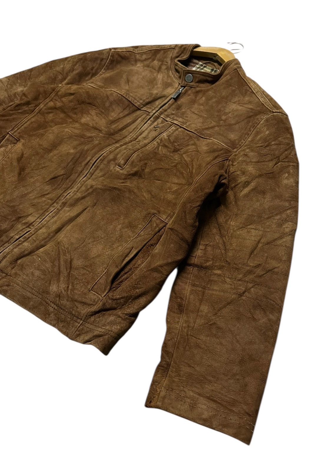 Leather Bernardo lamb leather motorcycle jacket in brown. Size US M / EU 48-50 / 2 - 4 Thumbnail