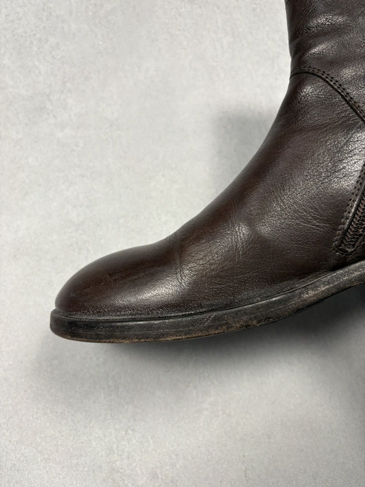MoMA MOMA Handmade Distressed Brown Leather Zip Ankle Boots EU 41 Size US 8 / EU 41 - 22 Thumbnail