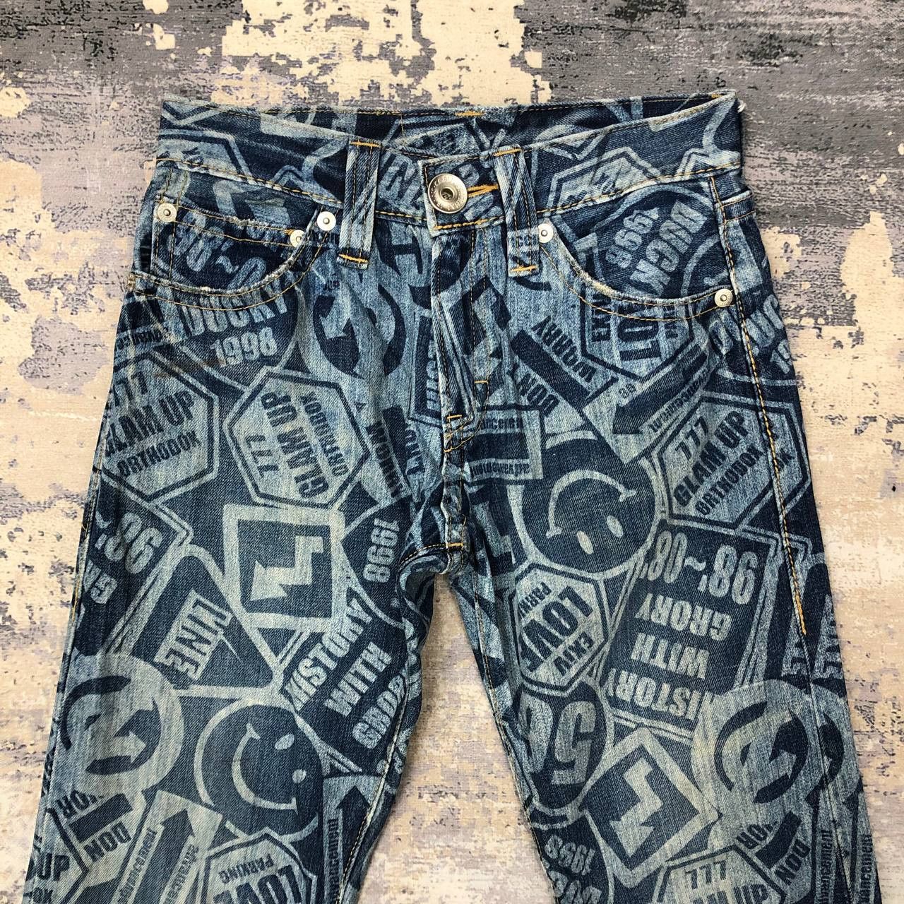 Japanese Brand P443 CO&LU JAPAN FULLPRINT DENIM Size 28" / US 6 / IT 42 - 3 Thumbnail