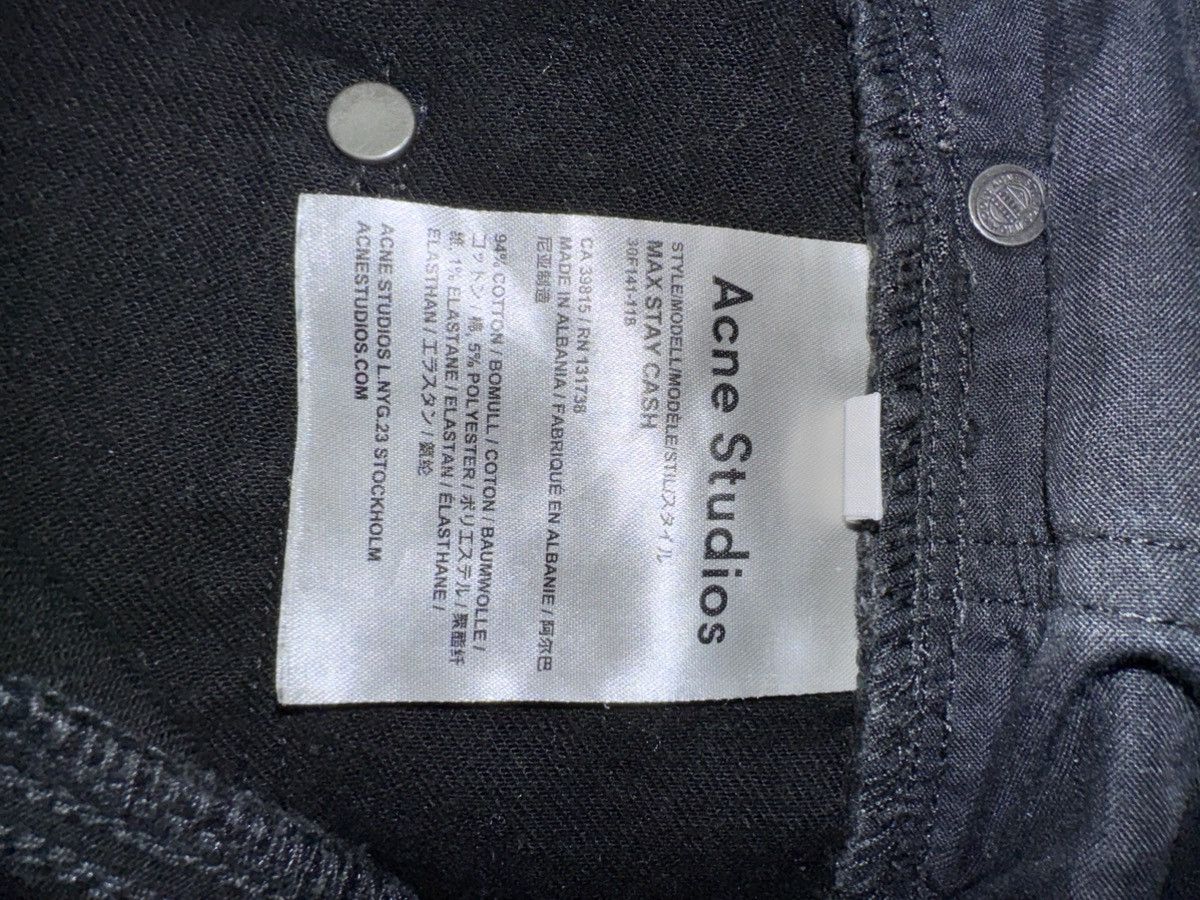 Acne Studios Acne Studios Max Stay Cash Black Denim Jeans Size US 34 / EU 50 - 17 Thumbnail