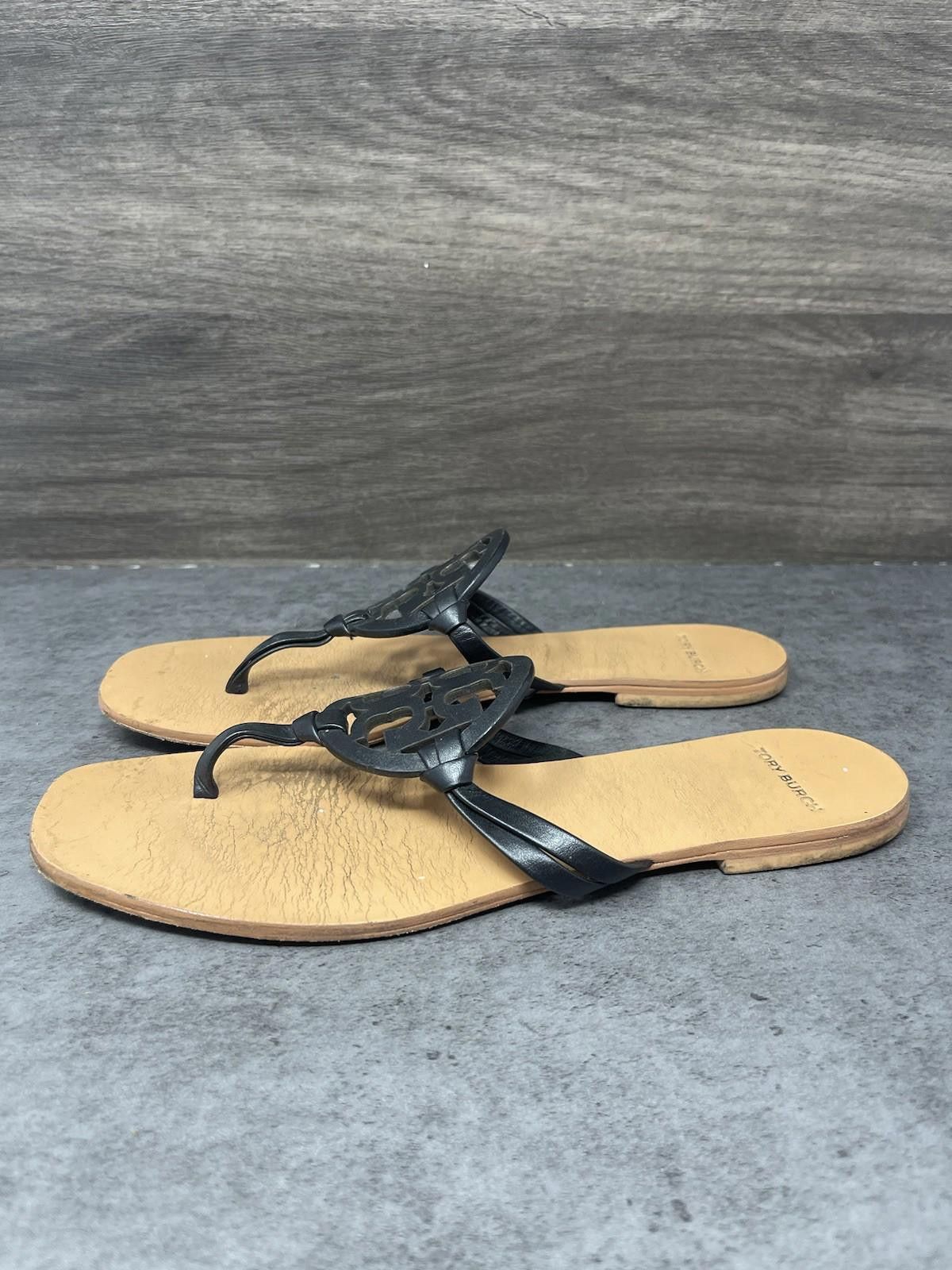 Other Tory Burch Sandals Womens Size 8 Miller Thong Black Brown Size US 8 / IT 38 - 2 Thumbnail