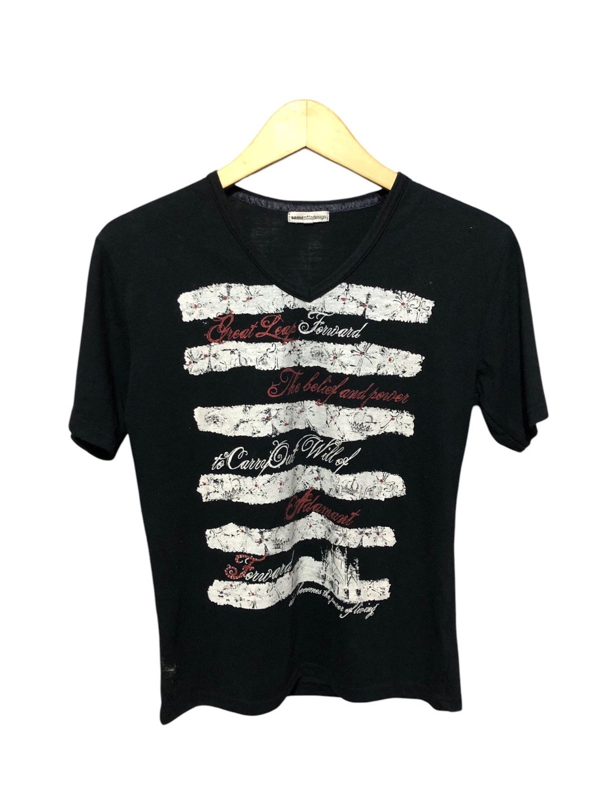 If Six Was Nine × Japanese Brand × Le Grande Bleu (L.G.B.) Japanese Brand ~ Semantic Design - Poem T Shirt IfSixWasNine Size US M / EU 48-50 / 2 - 3 Thumbnail