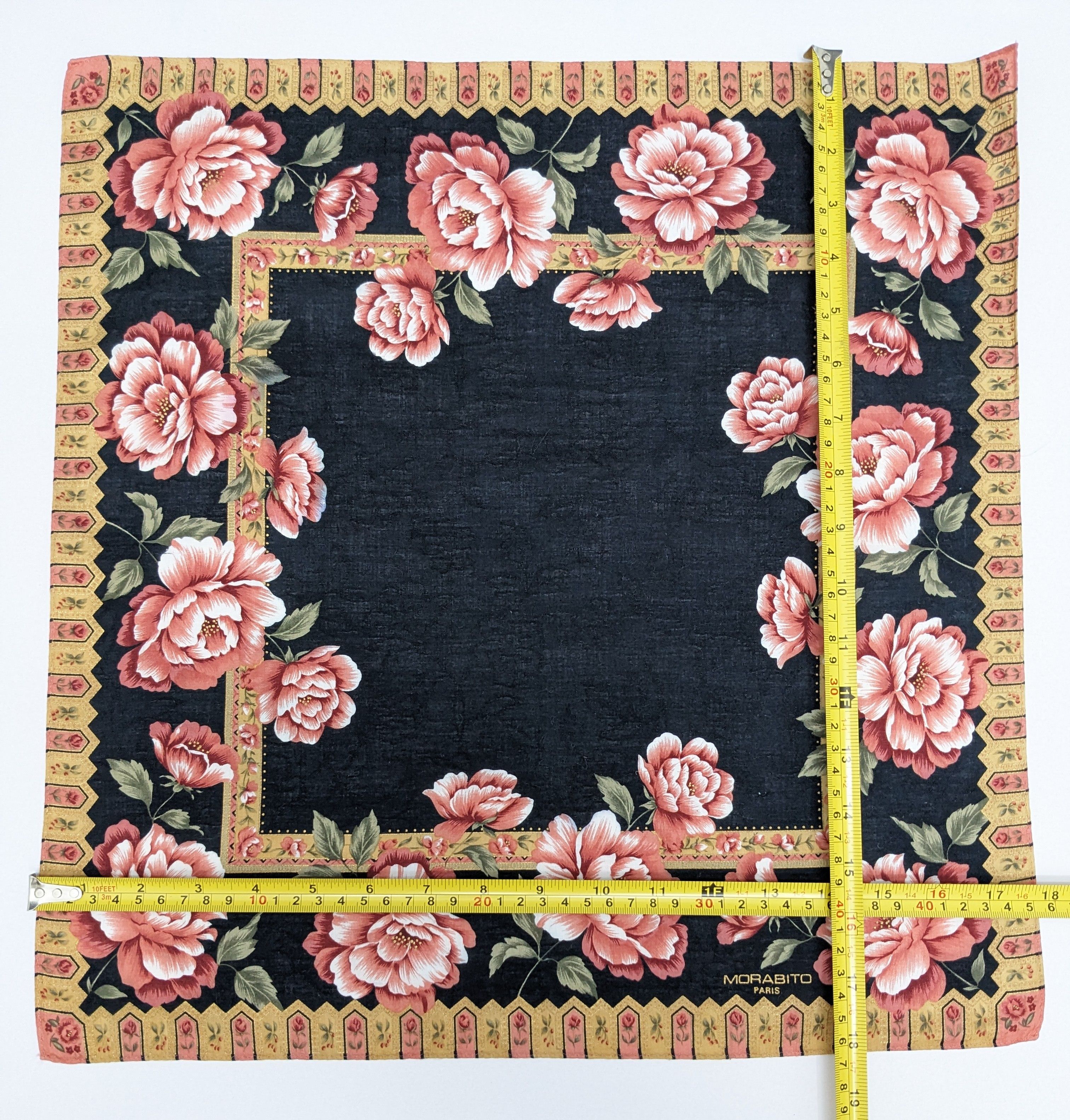 Other Morabito Paris Designer Scarf Romantic Floral Rose Motif Size ONE SIZE - 4 Thumbnail