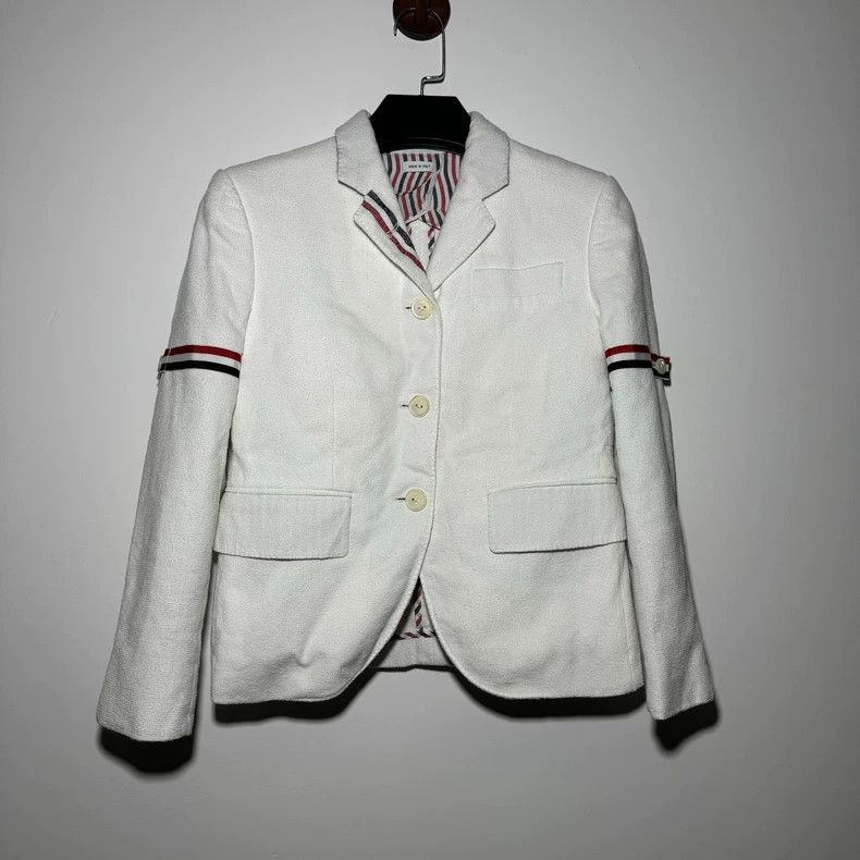 Thom Browne Thom Browne Striped satin embroidered straight suit 2503-Ne Size 36R - 1 Thumbnail