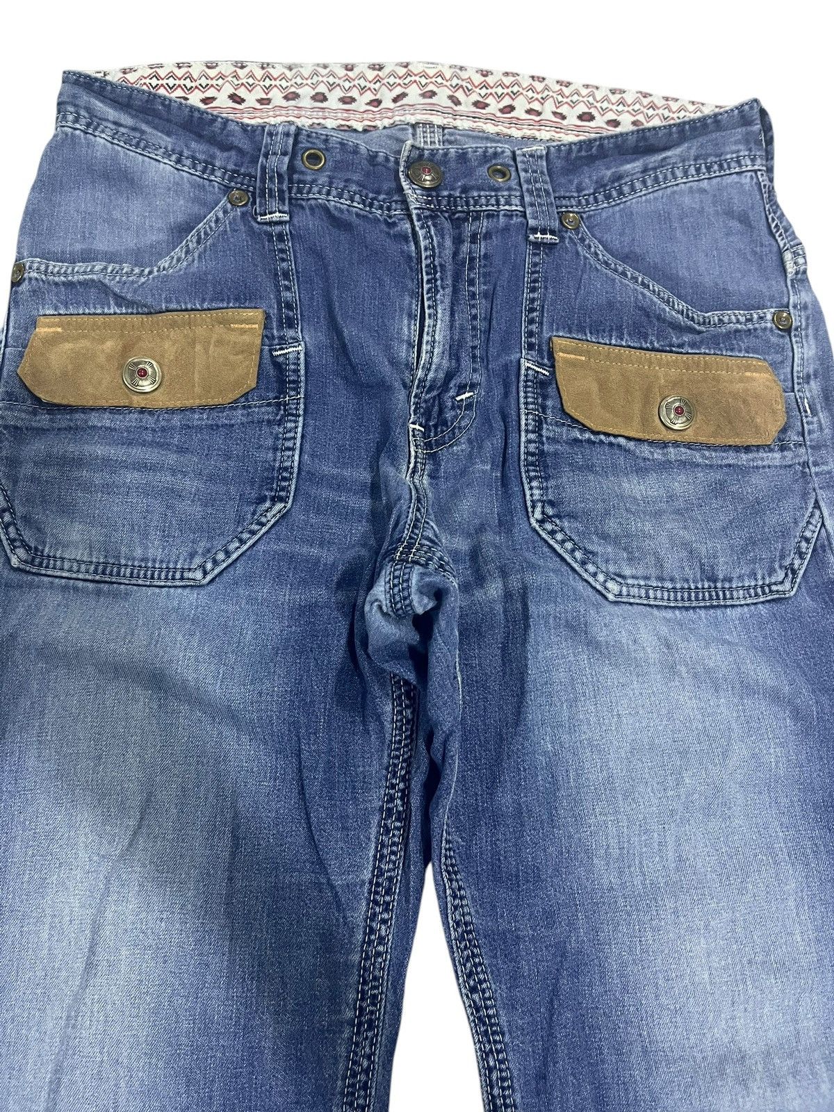 If Six Was Nine × Japanese Brand × Le Grande Bleu (L.G.B.) BAGGY💥 VINTAGE EDWIN WASHED BLUE DENIM Size US 35 - 2 Thumbnail