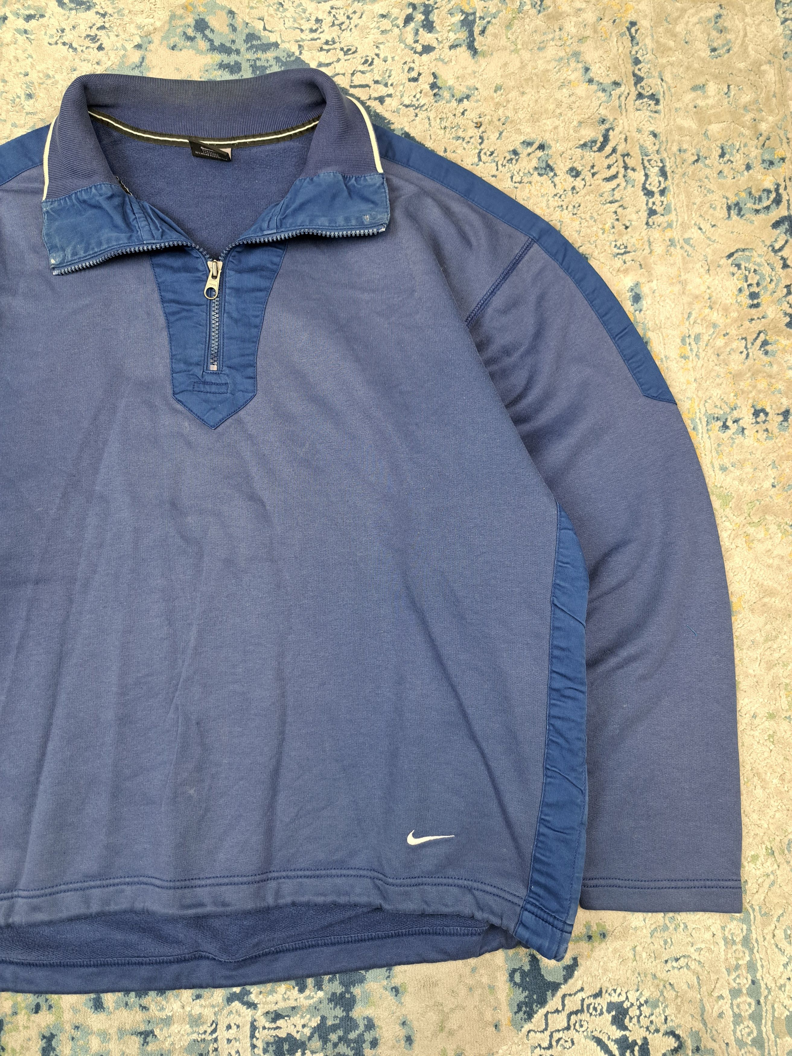 Nike Vintage 00s Nike Embroidered Swoosh Half Zip Washed y2k Size US M / EU 48-50 / 2 - 6 Thumbnail