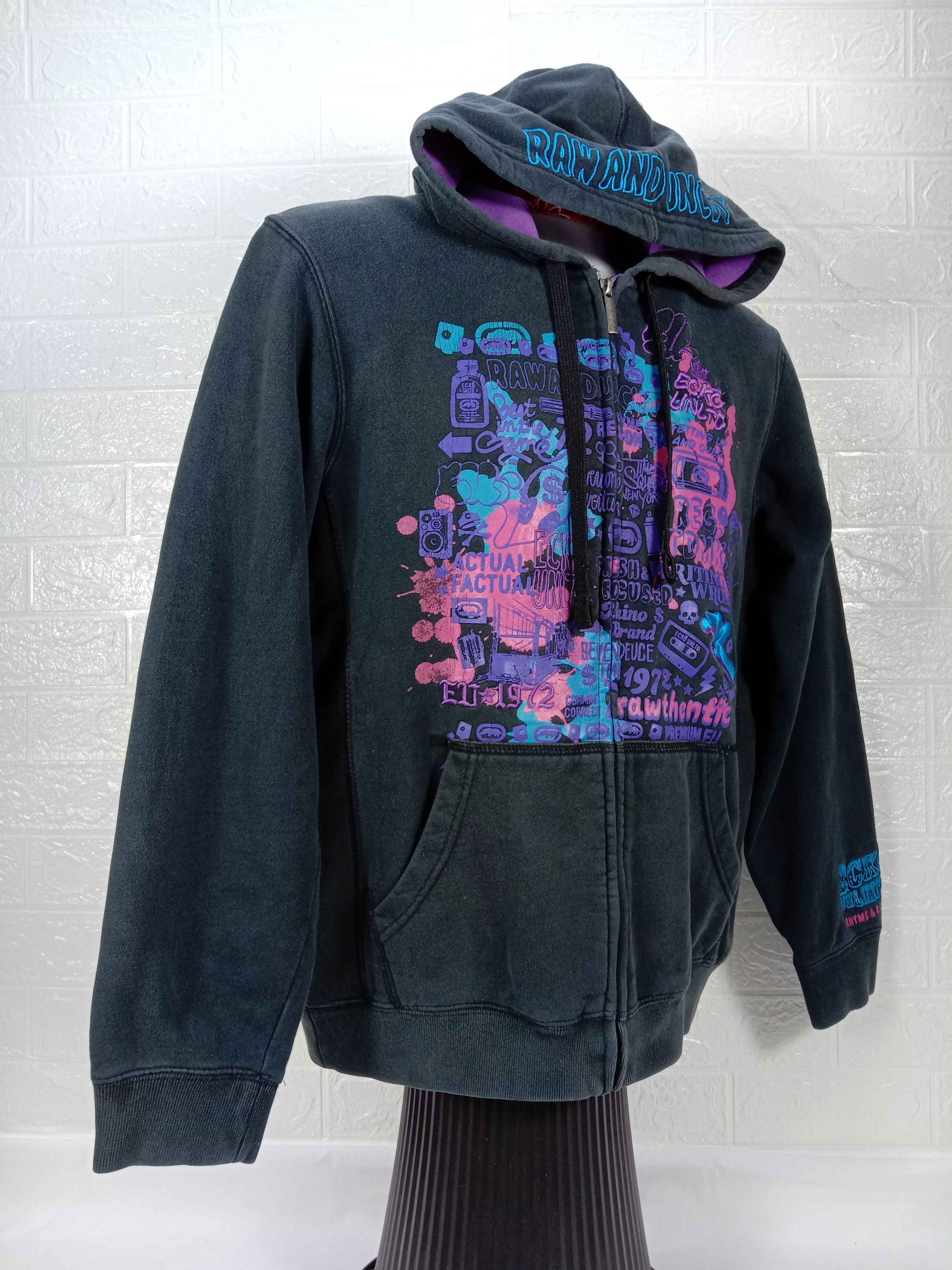 Ecko Unltd. Vintage Ecko Unltd Embroidery Raw & Uncut Hoodie Sweatshirt Size US M / EU 48-50 / 2 - 2 Thumbnail