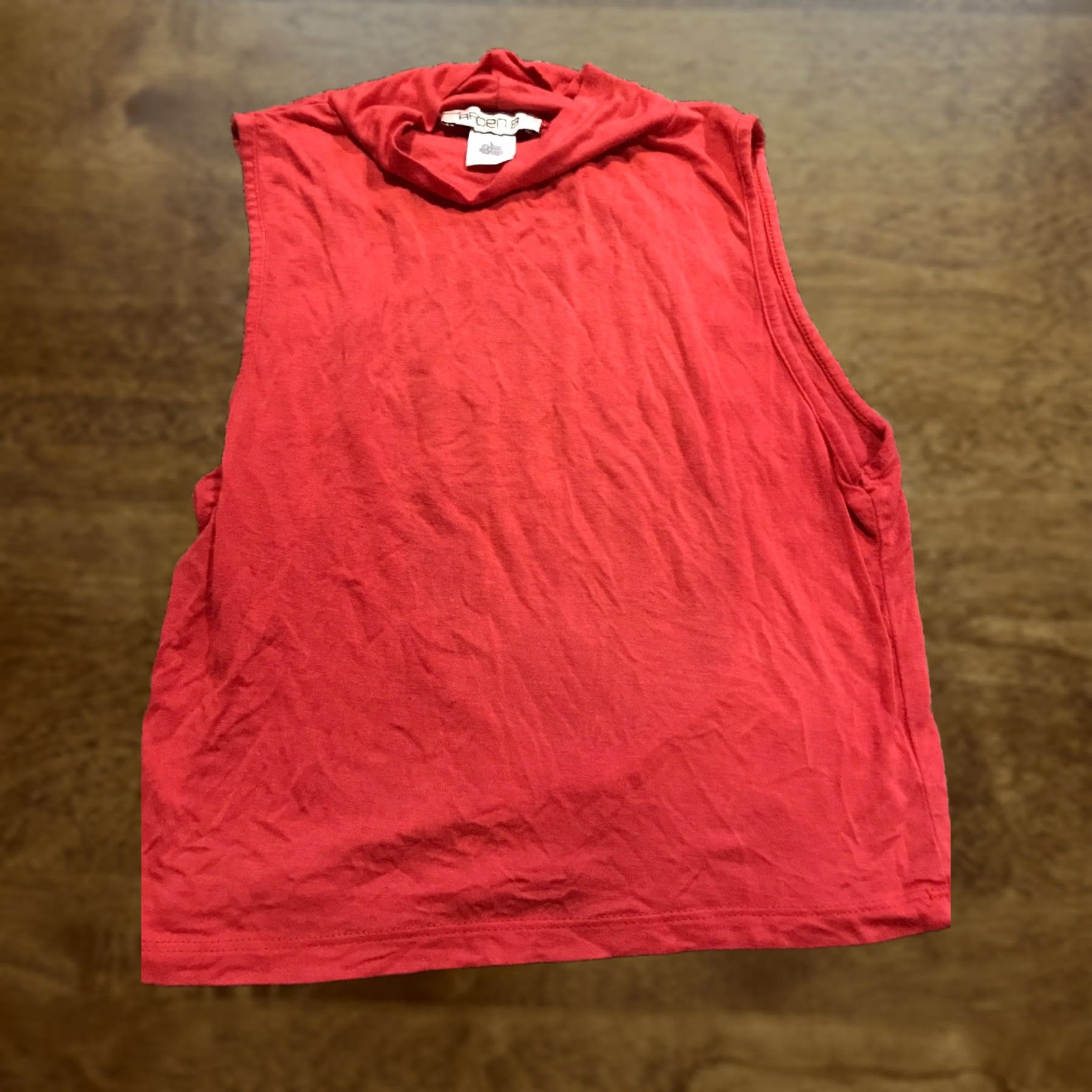 Vintage Arden B Womens L Shirt Tank Sleeveless Cropped Open Back Red Rayon Blend Camisole Casual Shirt Mens? Girls? Size L / US 10 / IT 46 - 1 Thumbnail