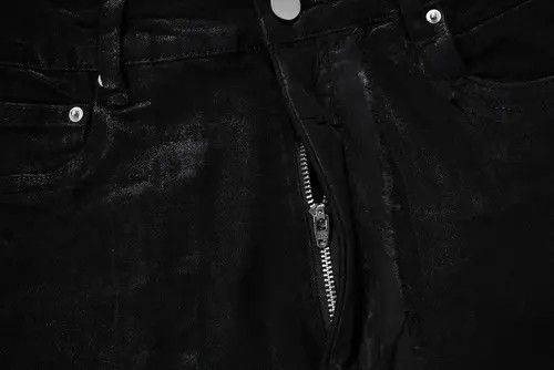 VIBE Streetwear Wax Leather Stretch Hombre Baggy Flare Pants Size US 32 / EU 48 - 6 Thumbnail