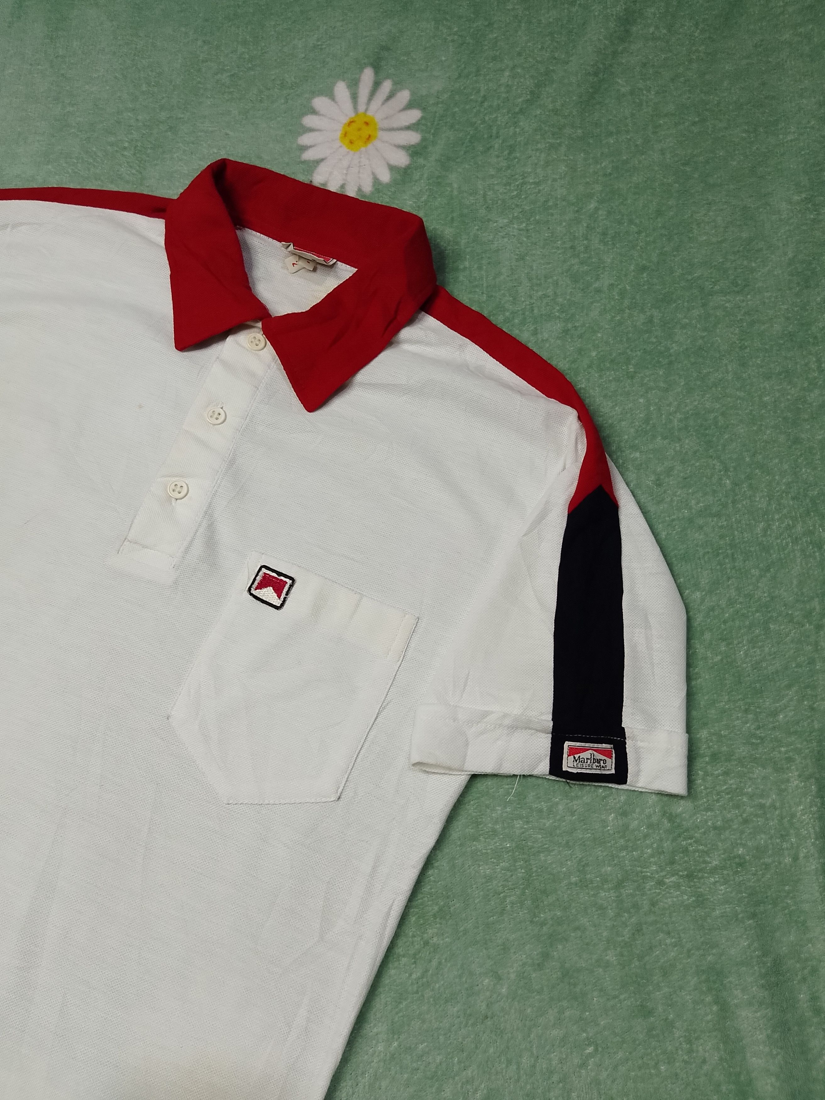 Marlboro × Vintage Rare Vintage 70s Marlboro Andrea De Adamich Polo Shirt Size US M / EU 48-50 / 2 - 9 Thumbnail