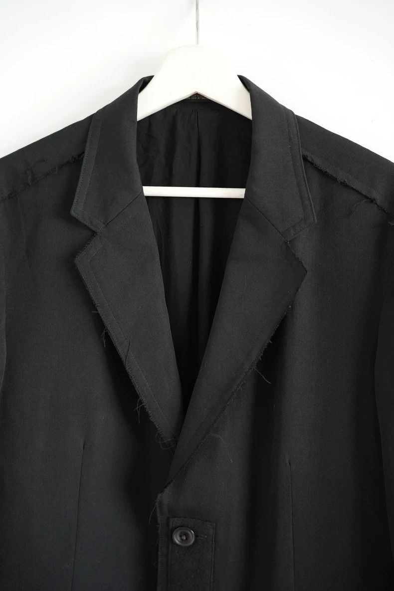Yohji Yamamoto Yohji Yamamoto size 2 15aw tape-on-raw-edge triple blazer Size 36R - 4 Thumbnail