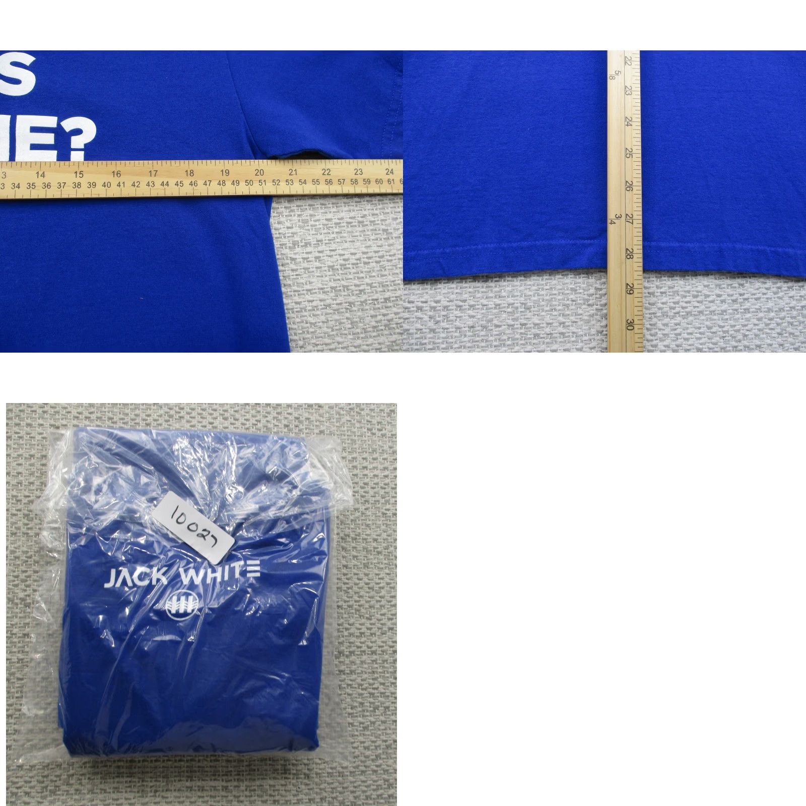 Vintage Jack White Shirt Mens Large Blue Los Angeles Who's With Me Concert Tee Music Graphic Print T-Shirt Size US L / EU 52-54 / 3 - 8 Thumbnail
