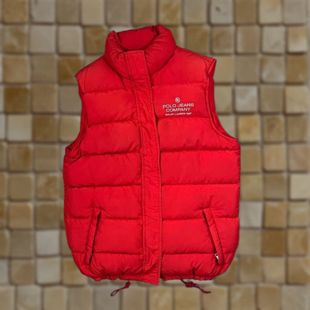 Ralph Lauren POLO JEANS CO. RALPH LAUREN Cold Weather Down Feather Fill Puffer Gilet Medium Shirt Mens Red Size US M / EU 48-50 / 2 - 1 Thumbnail