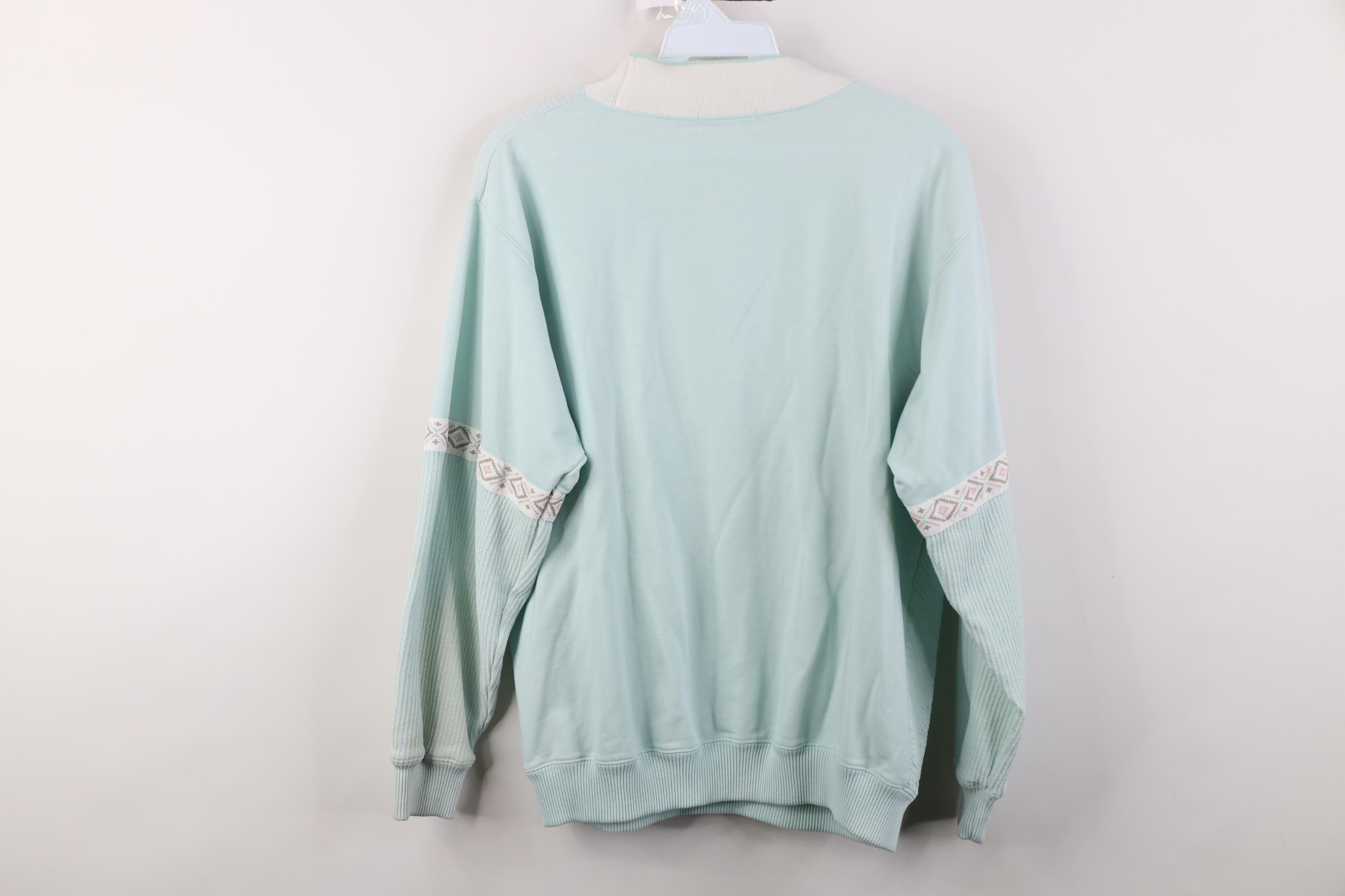 Vintage Vintage 90s Streetwear Fair Isle Mock Neck Sweatshirt Size S / US 4 / IT 40 - 10 Thumbnail
