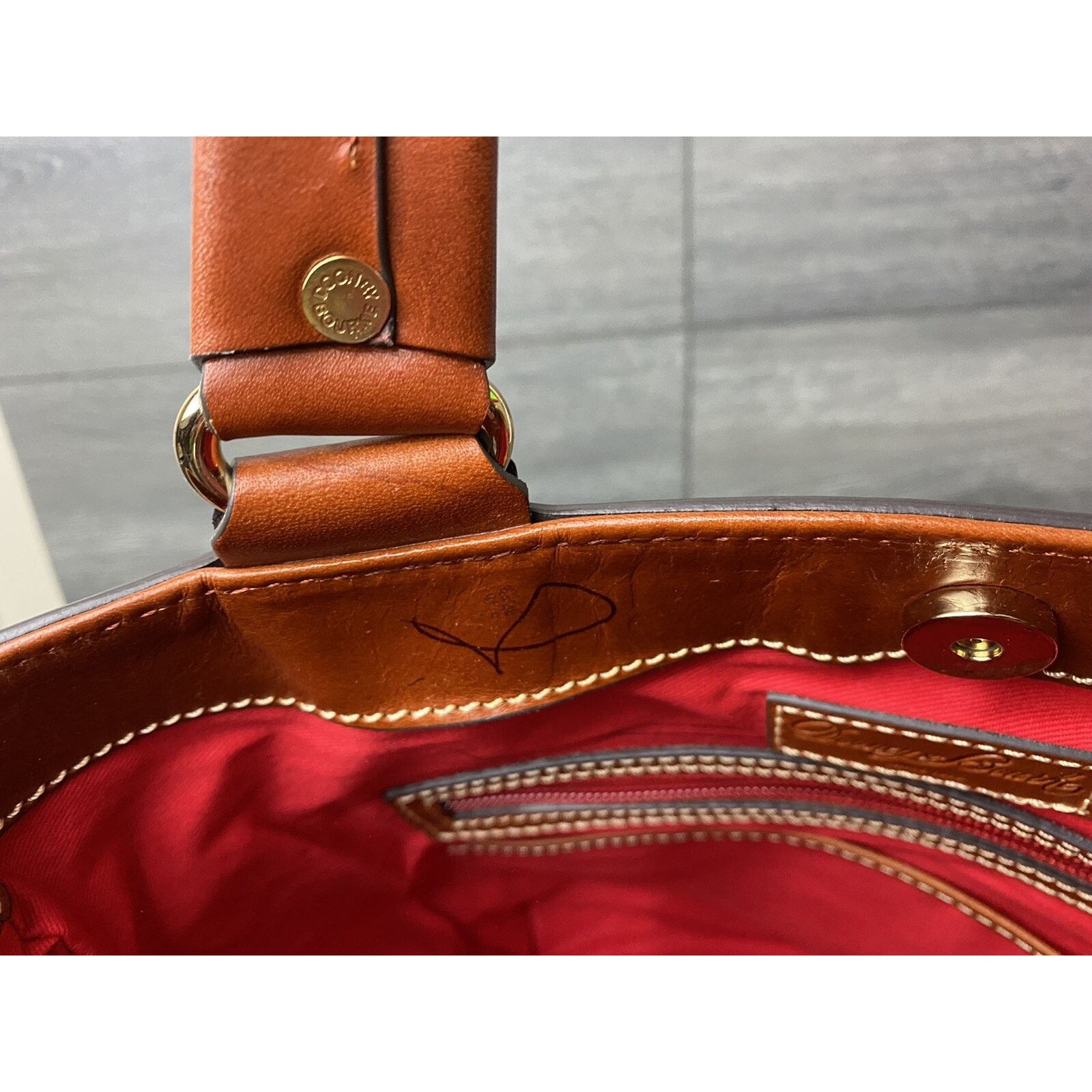 Dooney & Bourke Dooney & Bourke Pebble Leather Sara Bag Midnight Bag B000484 Size ONE SIZE - 7 Thumbnail
