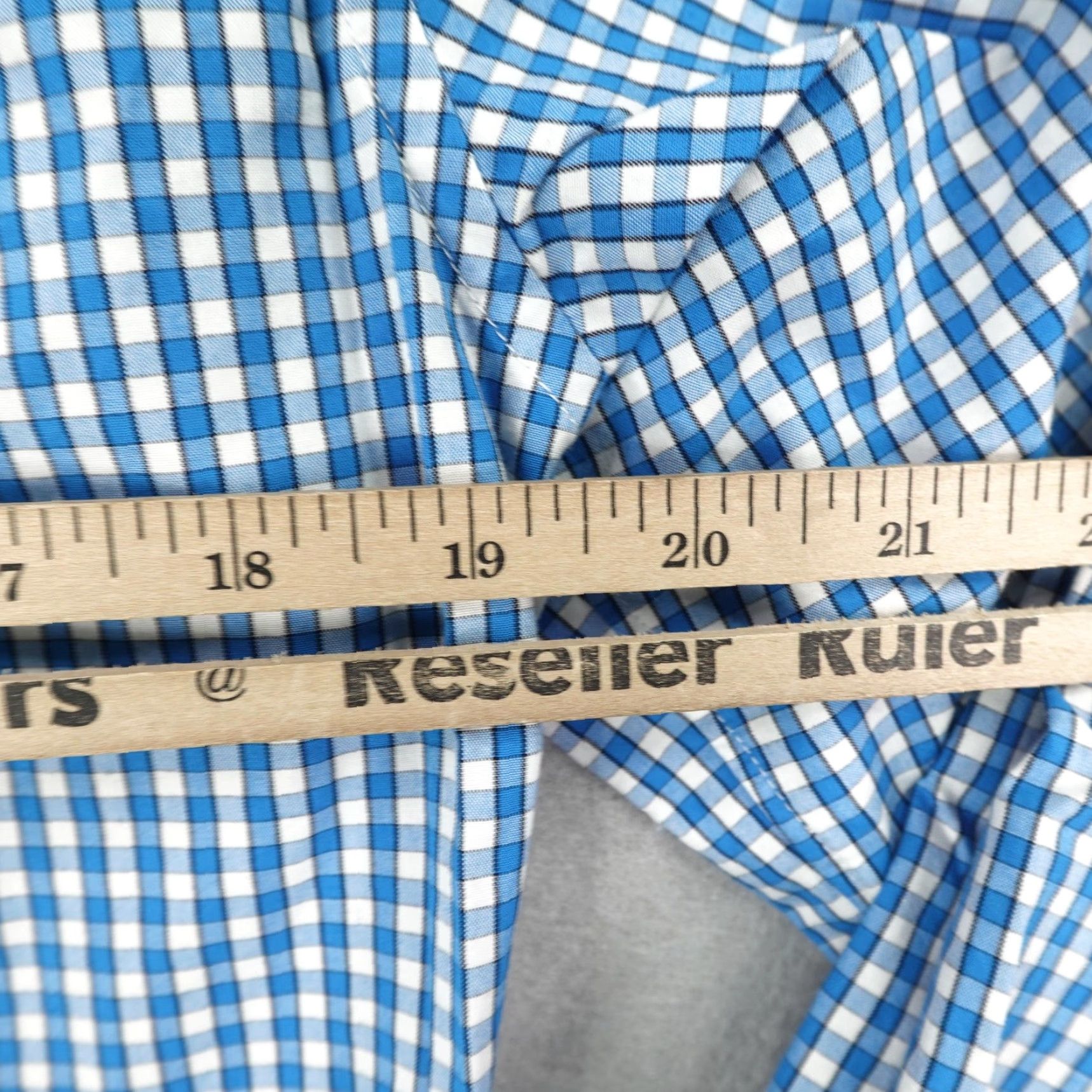 J.Crew VINTAGE J.CREW Shirt Mens Small Blue White Gingham Check Cotton Button-Down Long Sleeve Office Casual Size US S / EU 44-46 / 1 - 7 Thumbnail