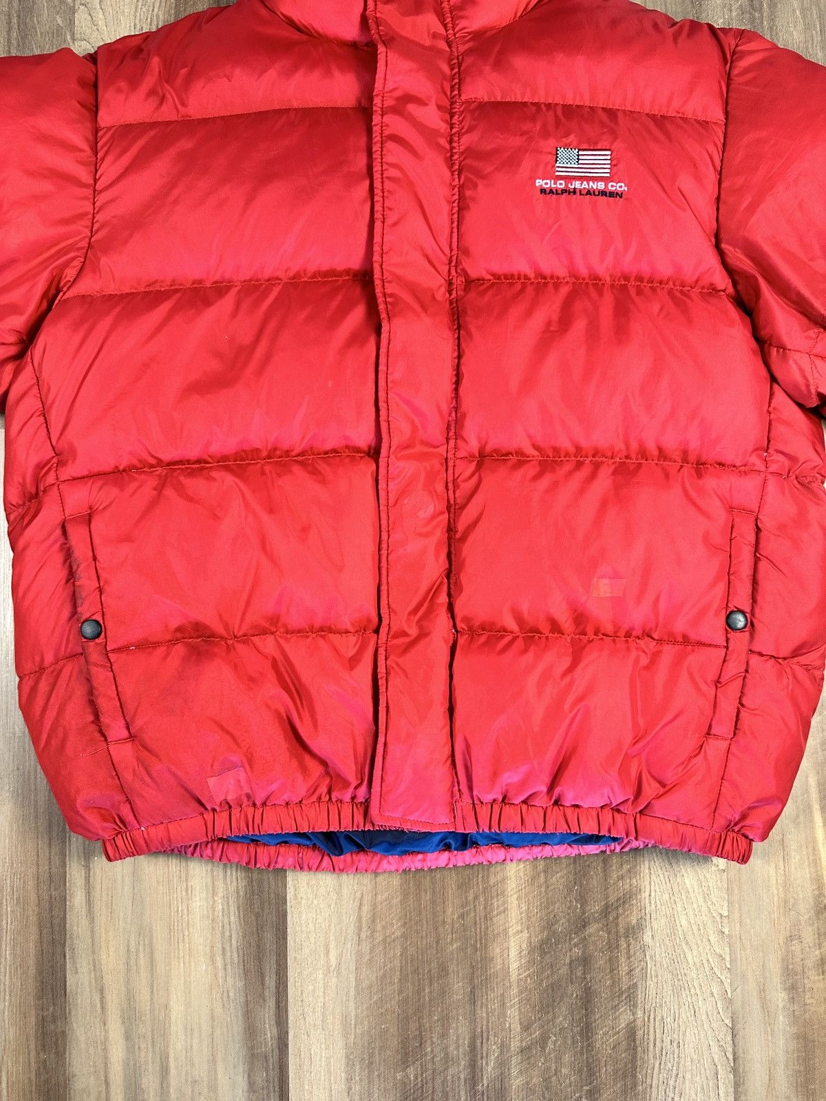 Polo Ralph Lauren × Vintage VINTAGE Polo Jeans Ralph Lauren Jacket Large Red Puffer Down Size US L / EU 52-54 / 3 - 2 Thumbnail