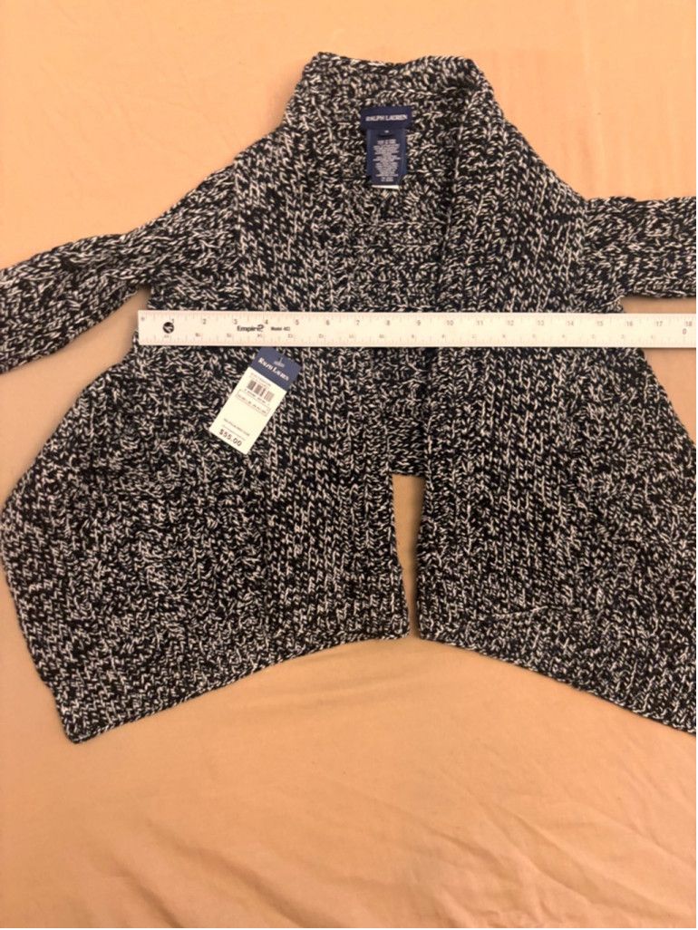 Ralph Lauren NWT Girls Ralph Lauren Cardigan Size 5 Black & White Knit Size XS / US 0-2 / IT 36-38 - 2 Thumbnail