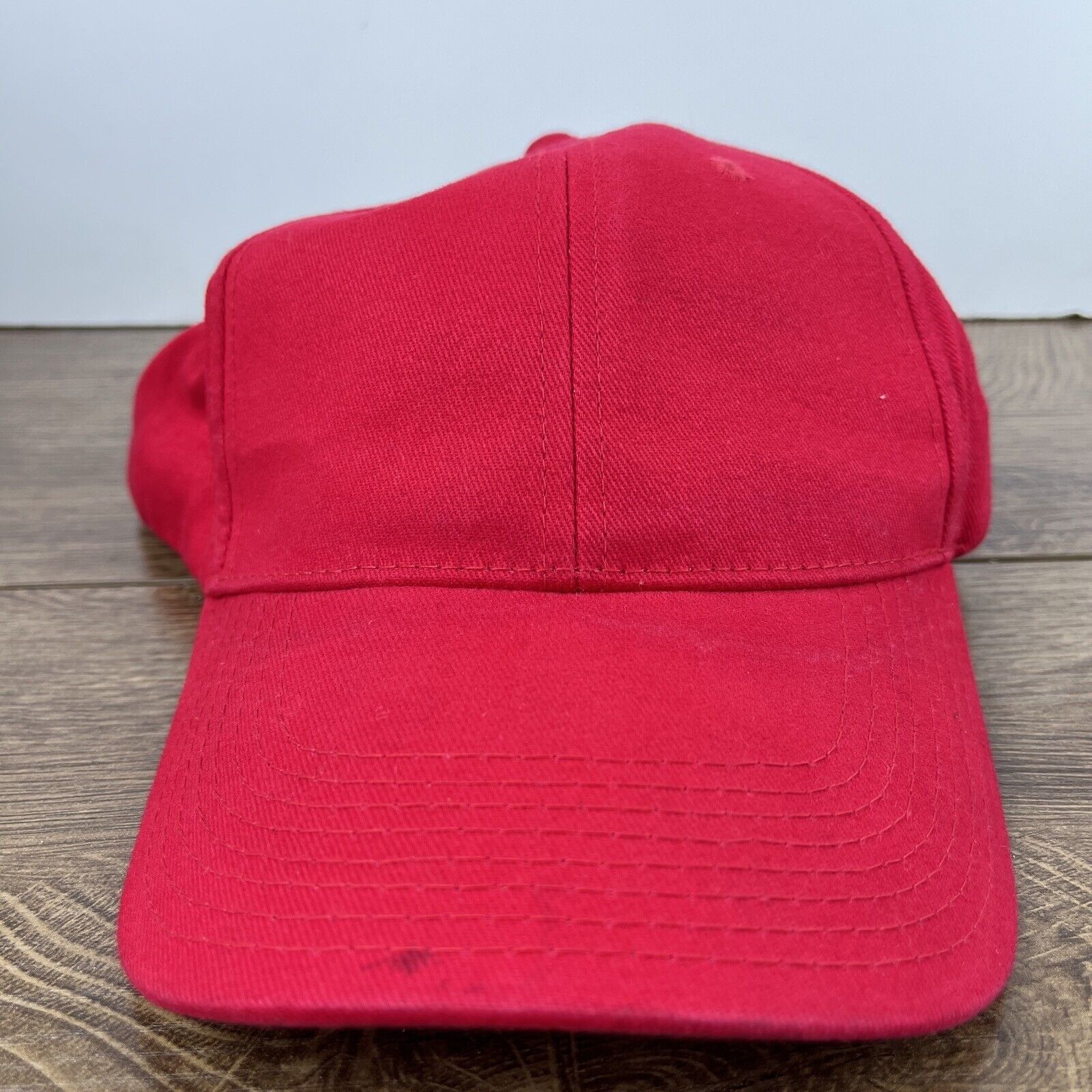 Other Plain Red Hat Baseball Cap Red Hat Adjustable Adult Size Hat Size ONE SIZE - 2 Thumbnail