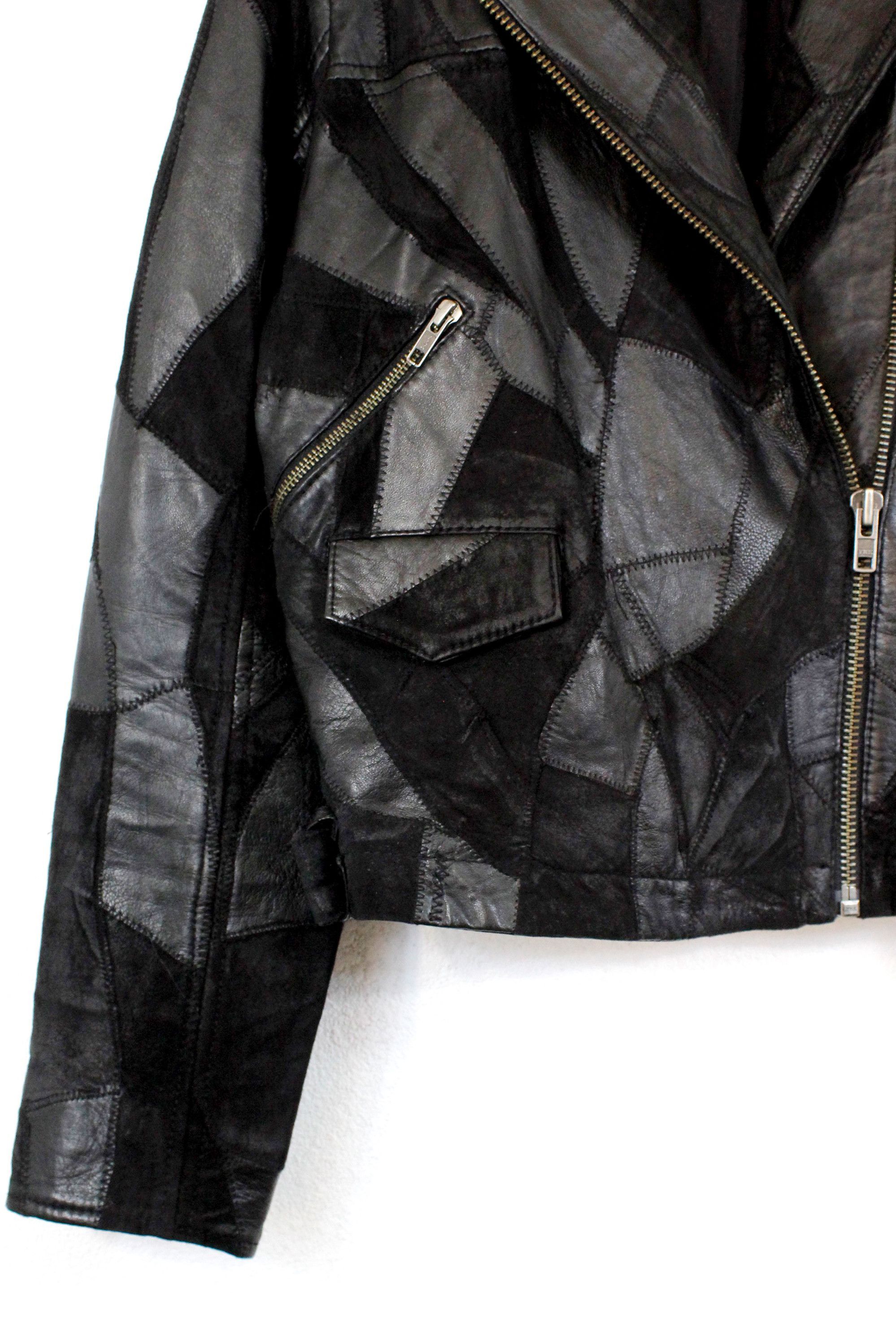 Leather Womens Religion Leather Suede Patchwork Biker Jacket M size Size M / US 6-8 / IT 42-44 - 3 Thumbnail