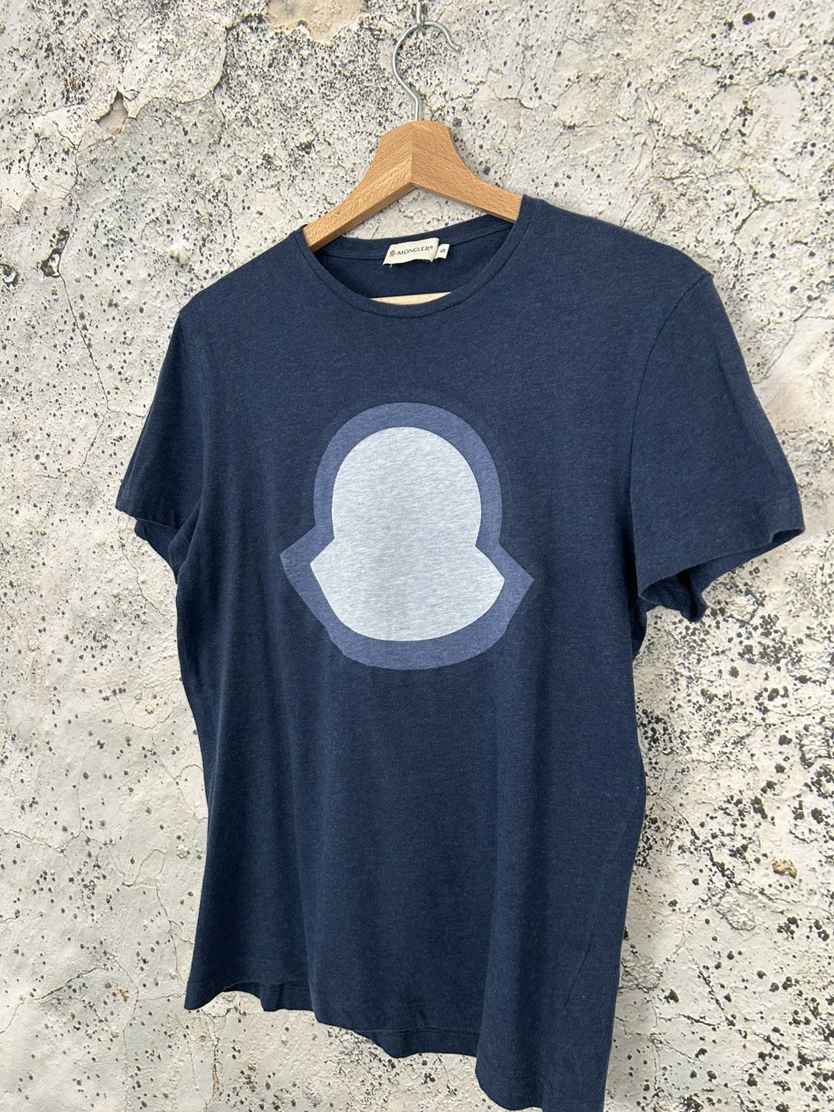 Moncler Moncler Big Logo Designer Tee Luxury Drill Rap Avant Garde Size US S / EU 44-46 / 1 - 2 Thumbnail