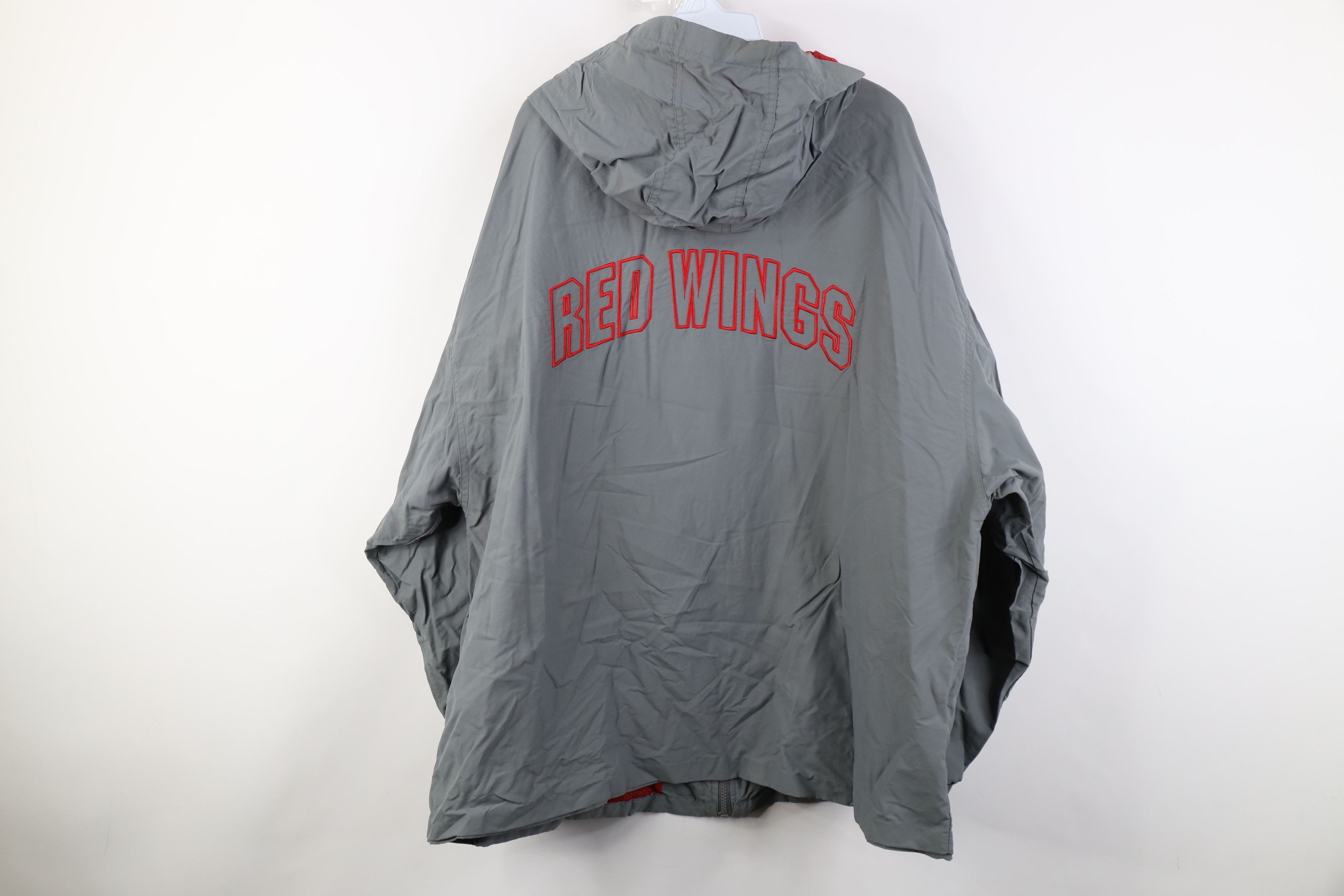 Puma Vintage 90s Puma Red Wings Hockey Hooded Windbreaker Jacket Size US XL / EU 56 / 4 - 15 Thumbnail