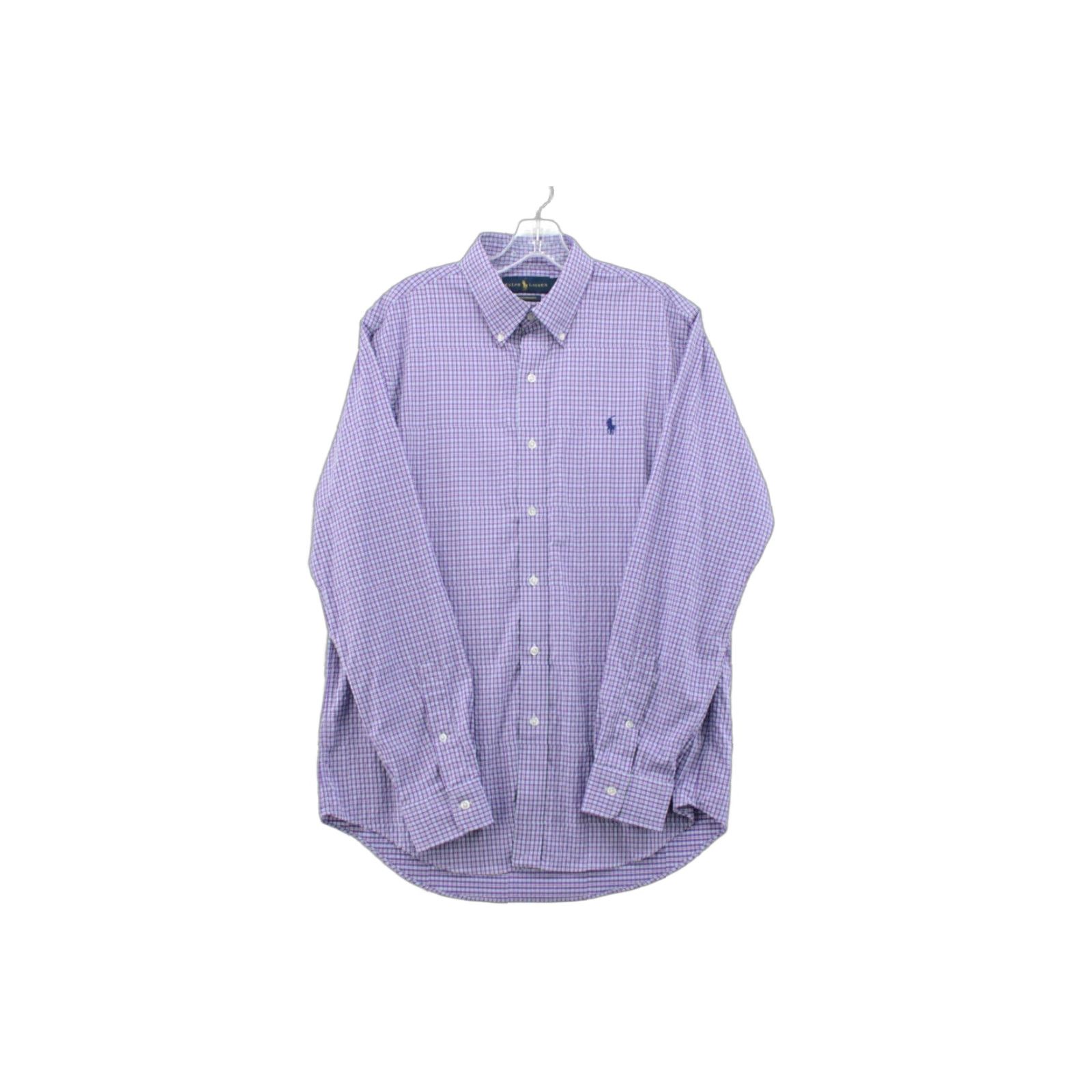 Polo Ralph Lauren Polo Ralph Lauren Performance Shirt Button-Down Purple Check Mens Medium Size US M / EU 48-50 / 2 - 1 Thumbnail