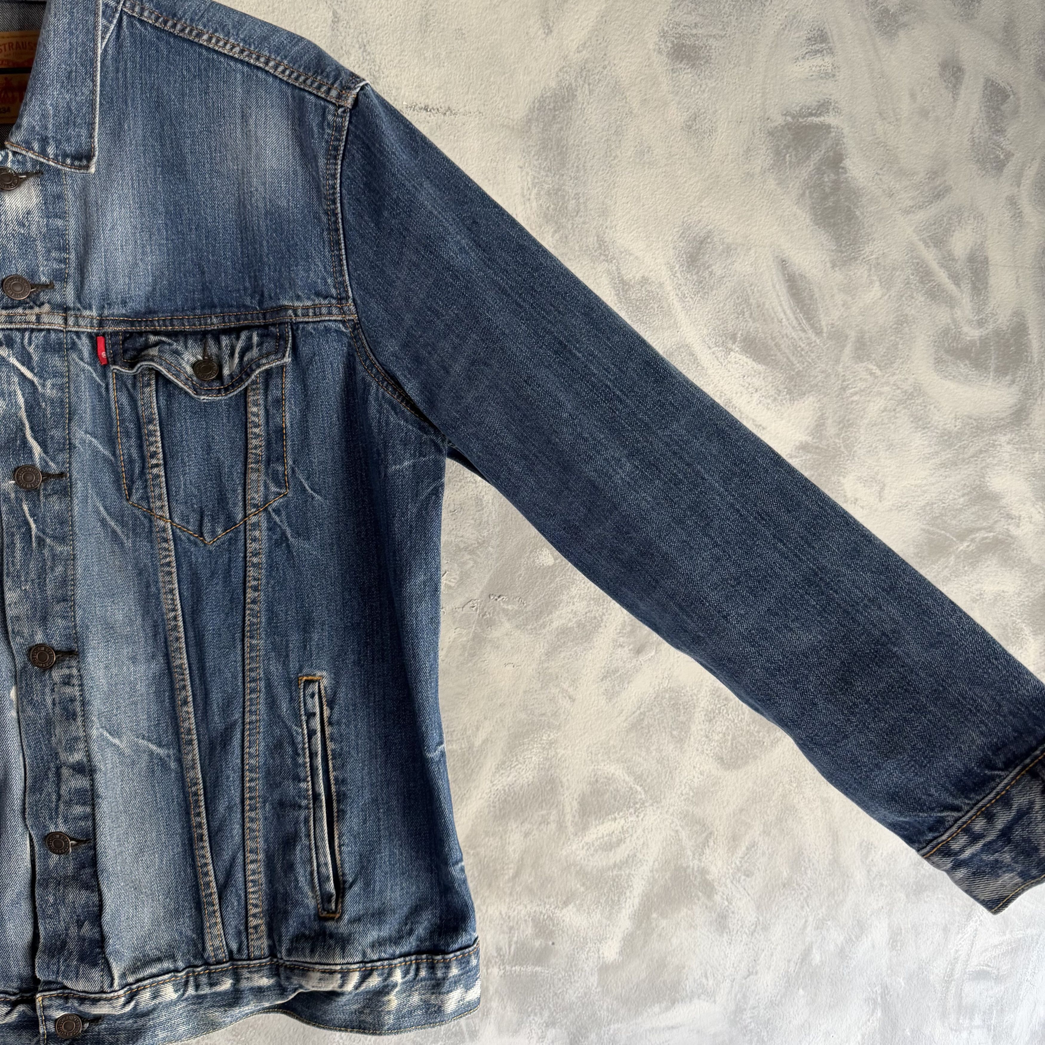 Levi's Levis Trucker Jacket Medium Wash Denim 72334-0140 Cotton Size US XXL / EU 58 / 5 - 4 Thumbnail