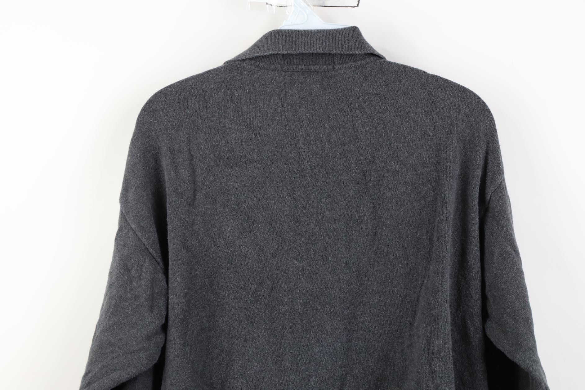 Vintage Vintage 90s Streetwear Cotton Knit Collared Polo Shirt Gray Size US L / EU 52-54 / 3 - 9 Thumbnail