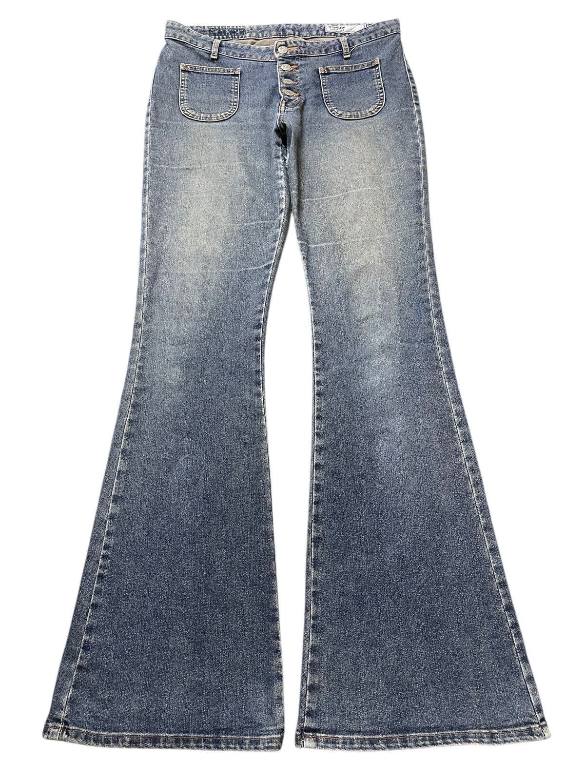 Hysteric Glamour Vintage Japanese Brand Blue Faded Wash Style Flared Wide Leg Size US 31 - 1 Thumbnail