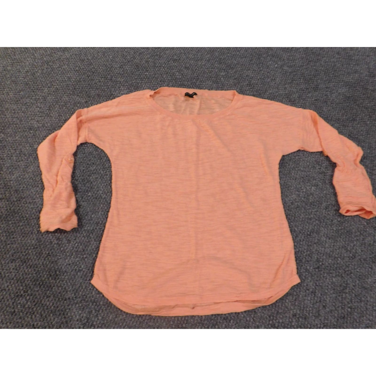 Express Express Blouse Shirt Women's M Pink Roll Tab Sleeve Cotton Rayon Pullover Round Neck Basic Casual Classic Stretch Solid F/Designer-Theme Size M / US 6-8 / IT 42-44 - 6 Thumbnail