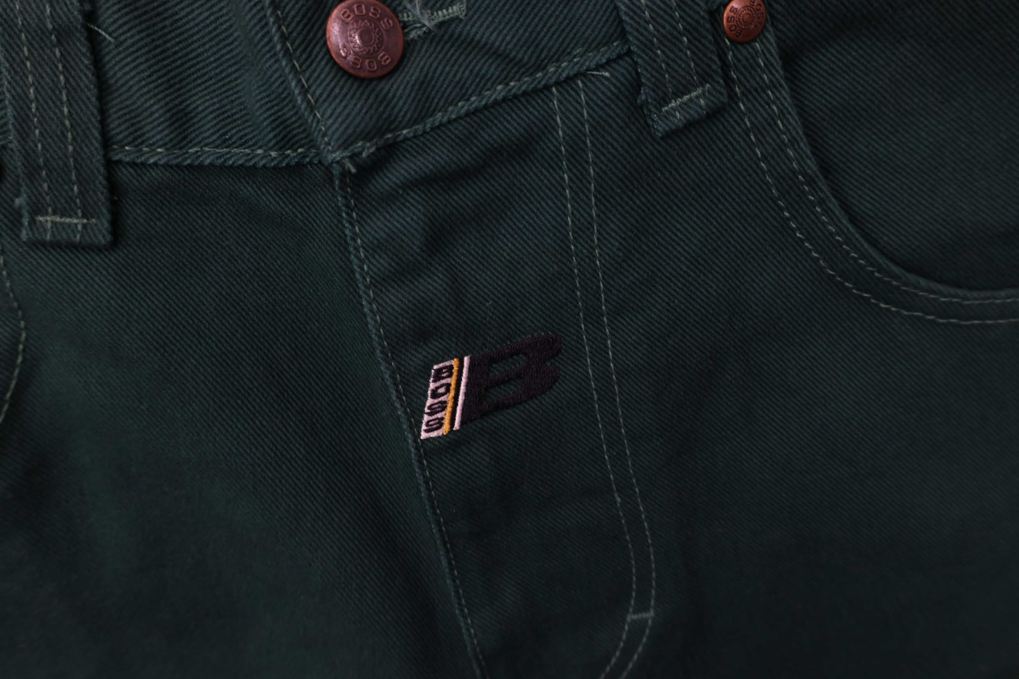 Vintage Deadstock Vintage 90s Boss Skateboard Denim Jeans Green USA Size US 29 - 5 Thumbnail