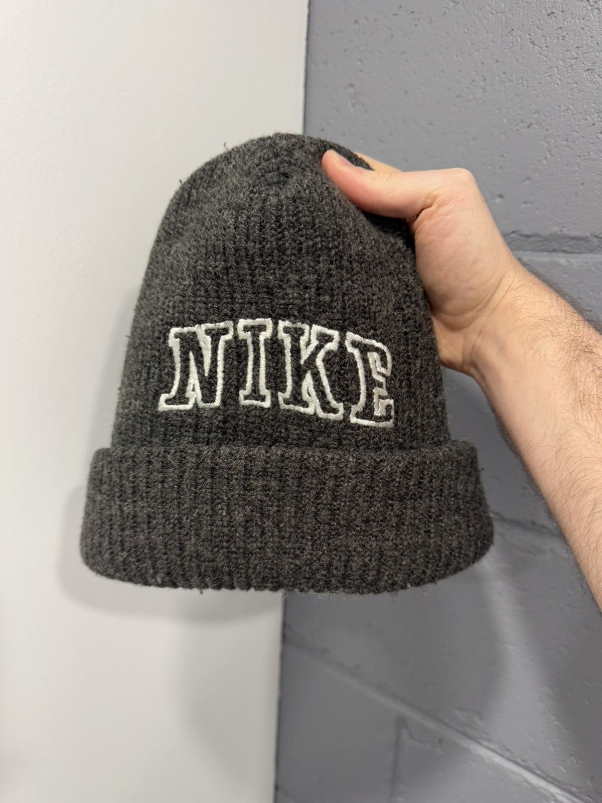 Vintage Vintage 90s wool nike beanie Size ONE SIZE - 1 Thumbnail