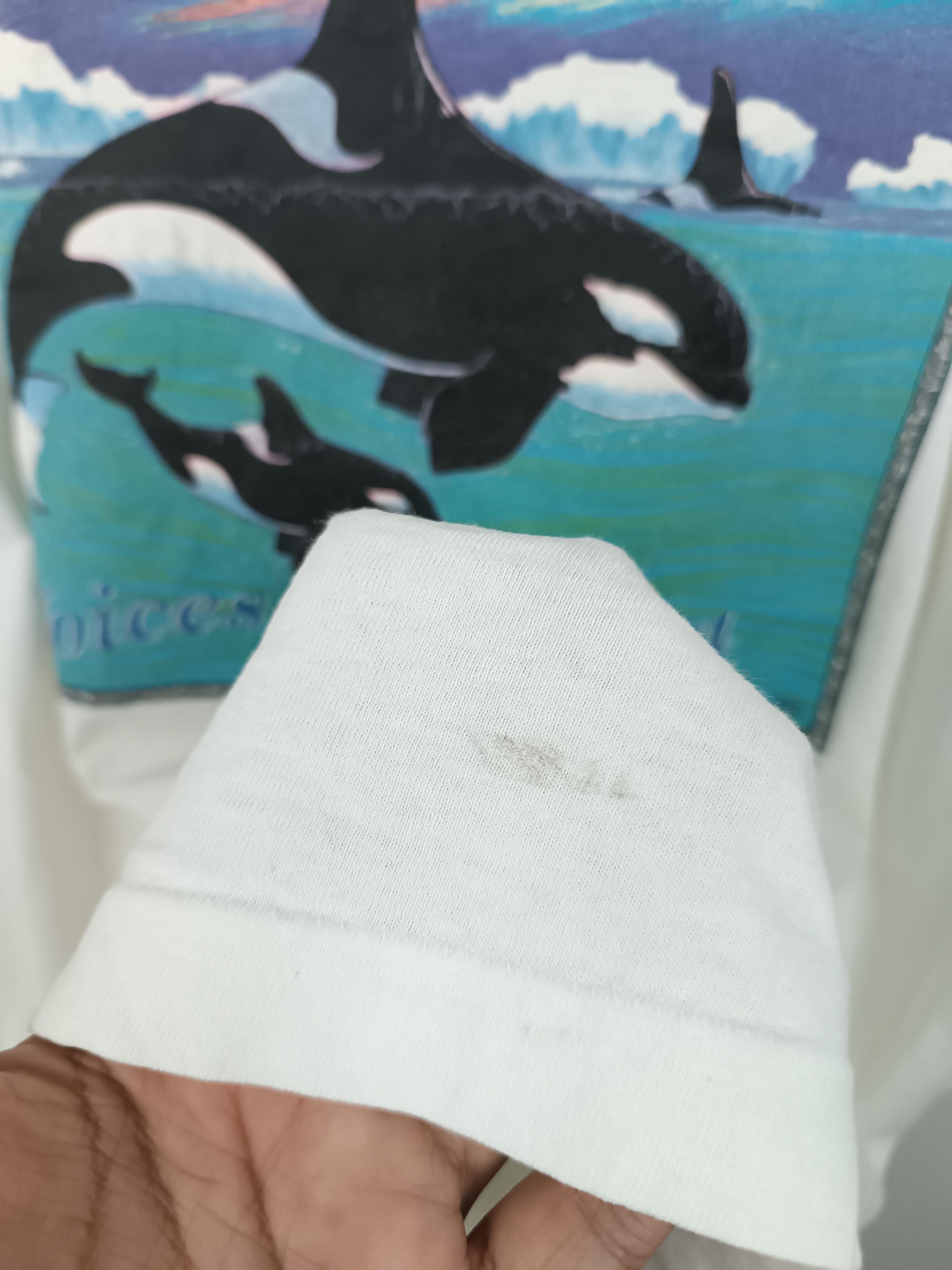 Vintage VINTAGE '94 VOICES OF THE SEA ORCA TEE FREE WILLY WHALE FISH Size US XL / EU 56 / 4 - 15 Thumbnail