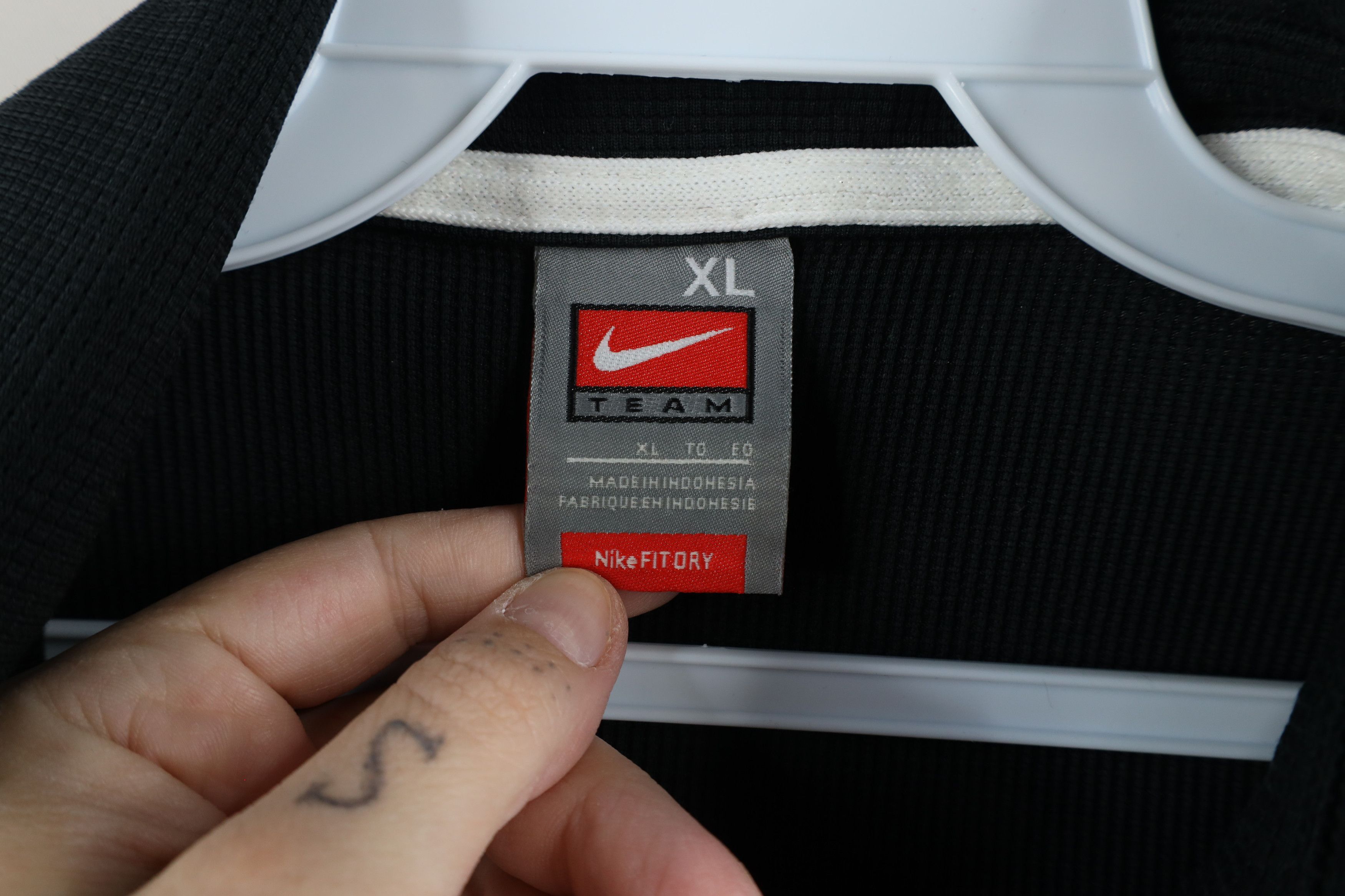 Nike × Vintage Vintage Nike Scott Mini Swoosh Thermal Knit Polo Shirt Size US XL / EU 56 / 4 - 8 Thumbnail