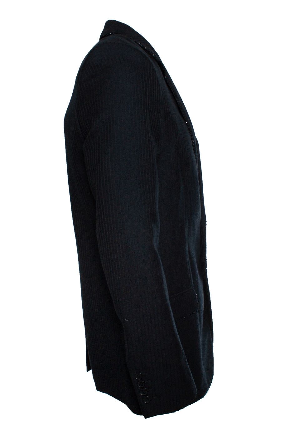 Saint Laurent Paris Saint Laurent, black pinstripe blazer with beads Size 50R - 2 Thumbnail
