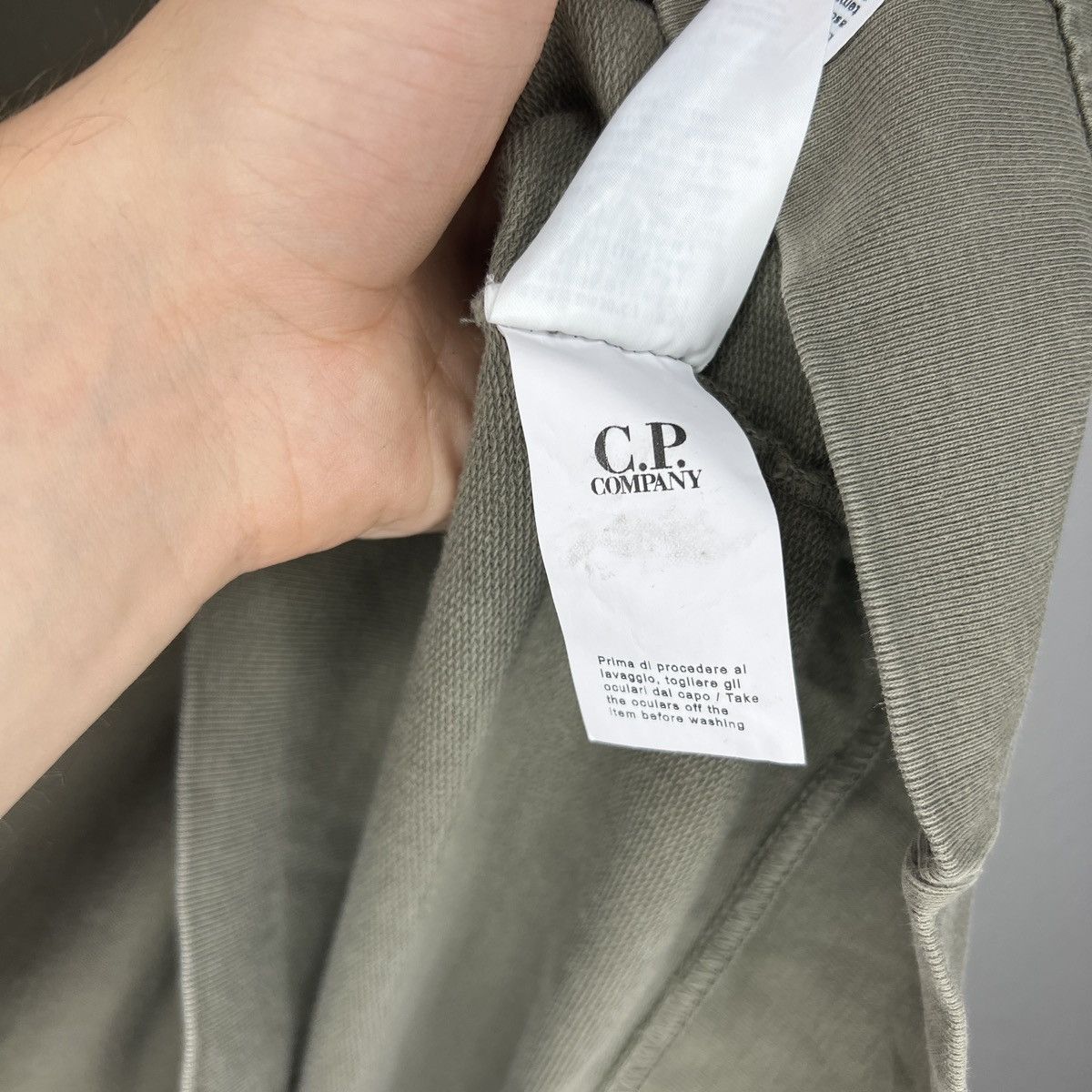 C.P. Company C.P. Company Sweatshirt Crewneck Khaki Green Glass Logo Size US L / EU 52-54 / 3 - 8 Thumbnail