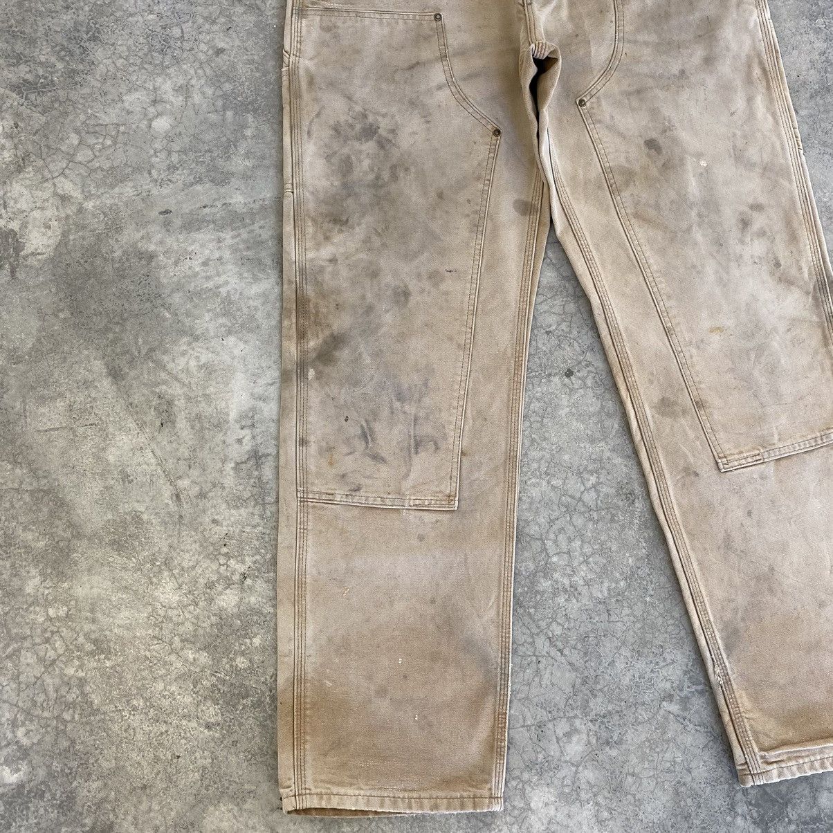 Carhartt VTG Carhartt Double Knee Faded Tan Dirty Carpenter Pants Size US 33 - 7 Thumbnail