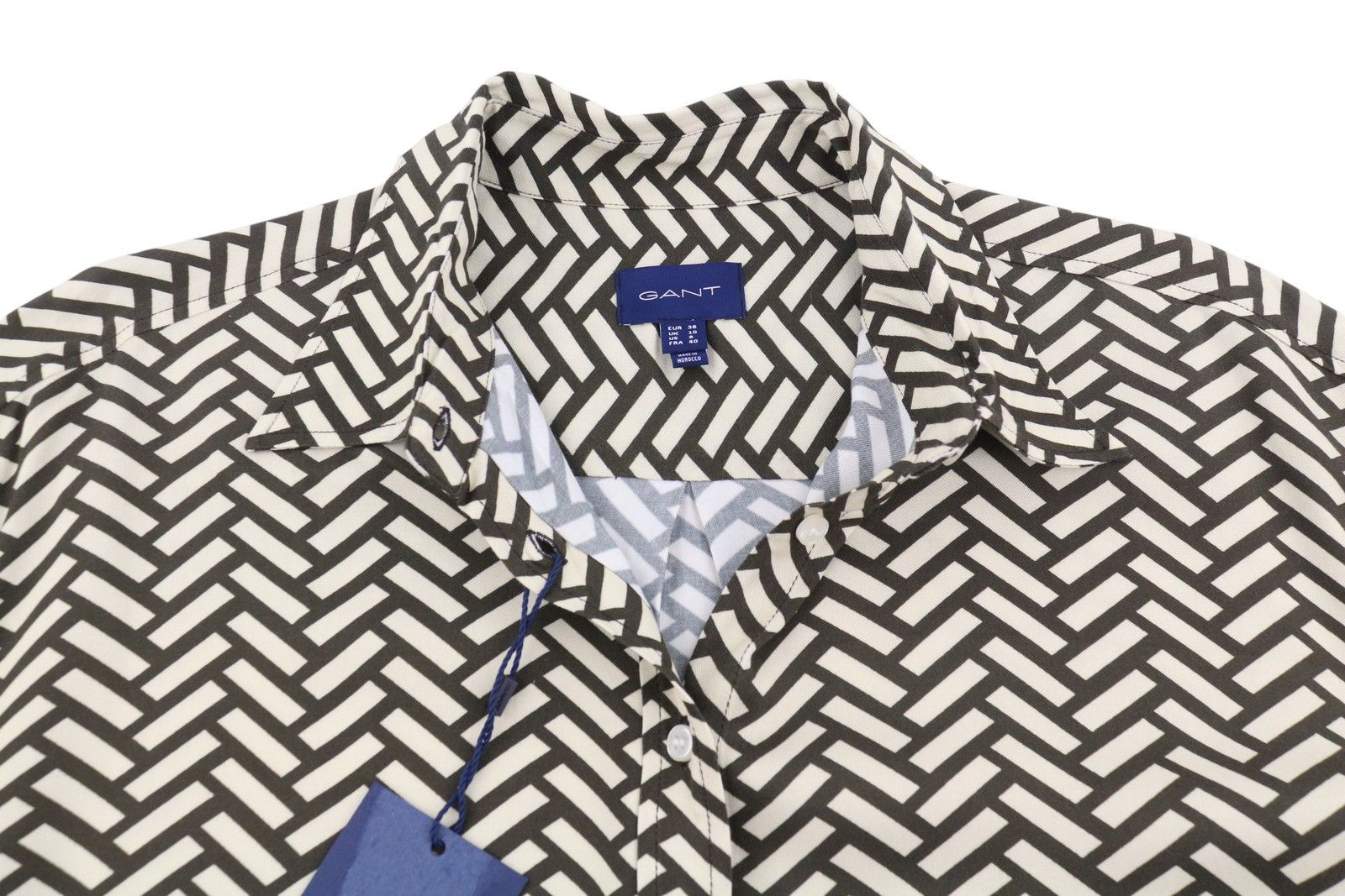 Gant RELAXED GEOMETRIC EU38 Rich Brown Oversized Spread 87534 Size M / US 6-8 / IT 42-44 - 4 Thumbnail