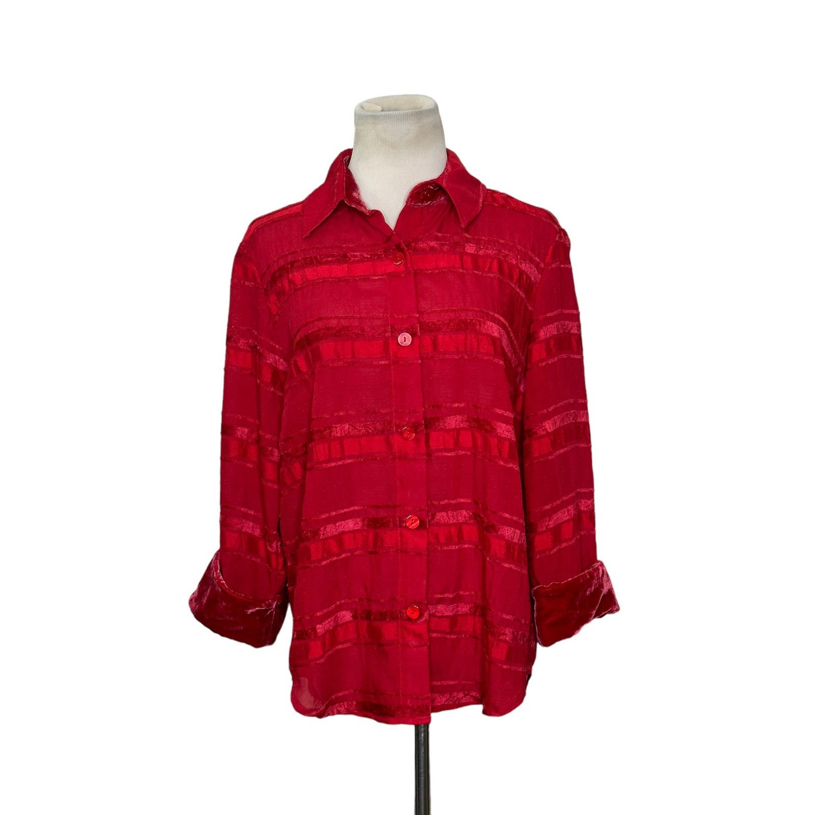 Coldwater Creek Coldwater Creek 3/4 sleeves button boxy shirt size Small Size S / US 4 / IT 40 - 9 Thumbnail