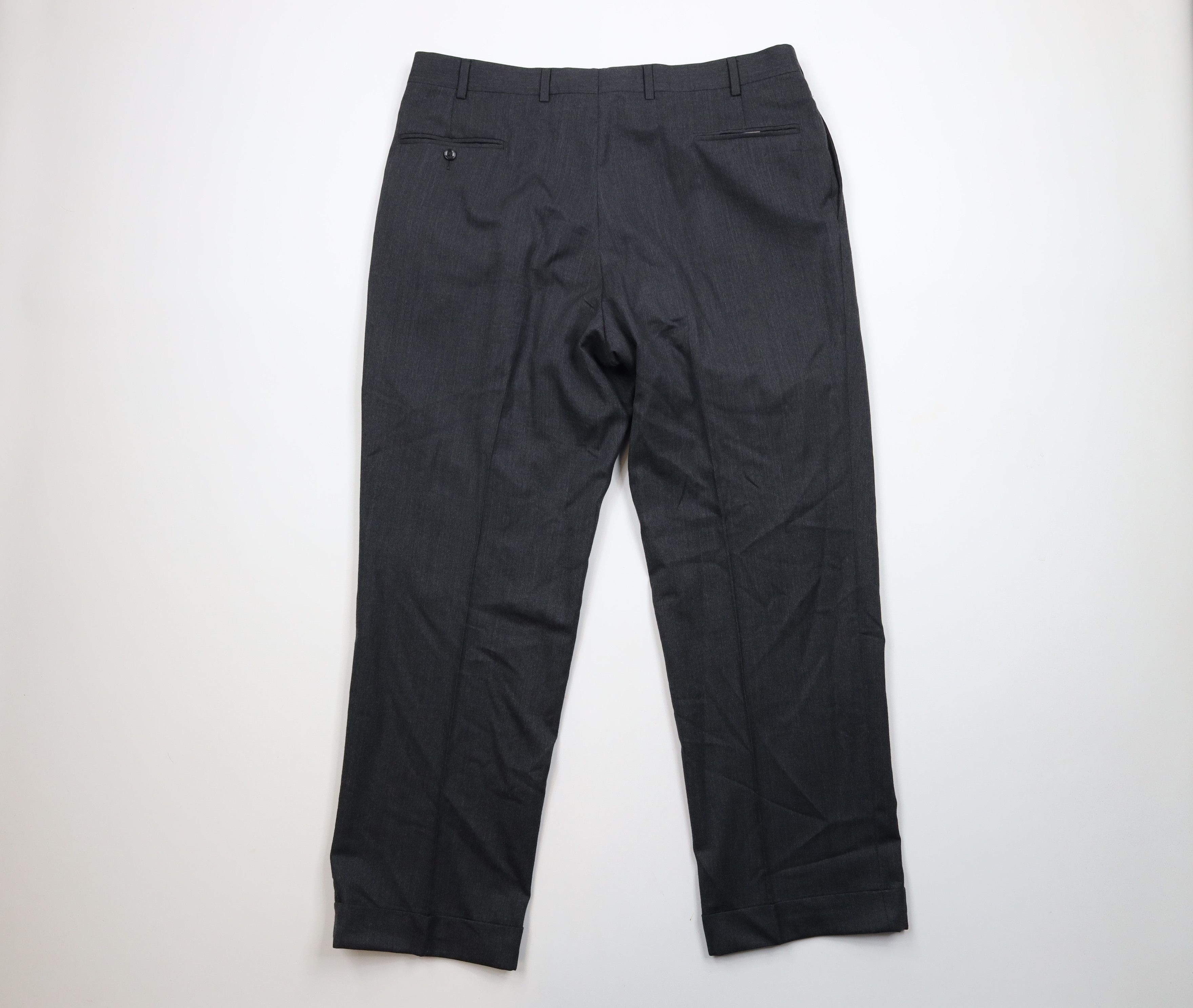 Vintage Vintage 90s Streetwear Cashmere Wide Leg Chino Pants Gray Size US 38 / EU 54 - 10 Thumbnail
